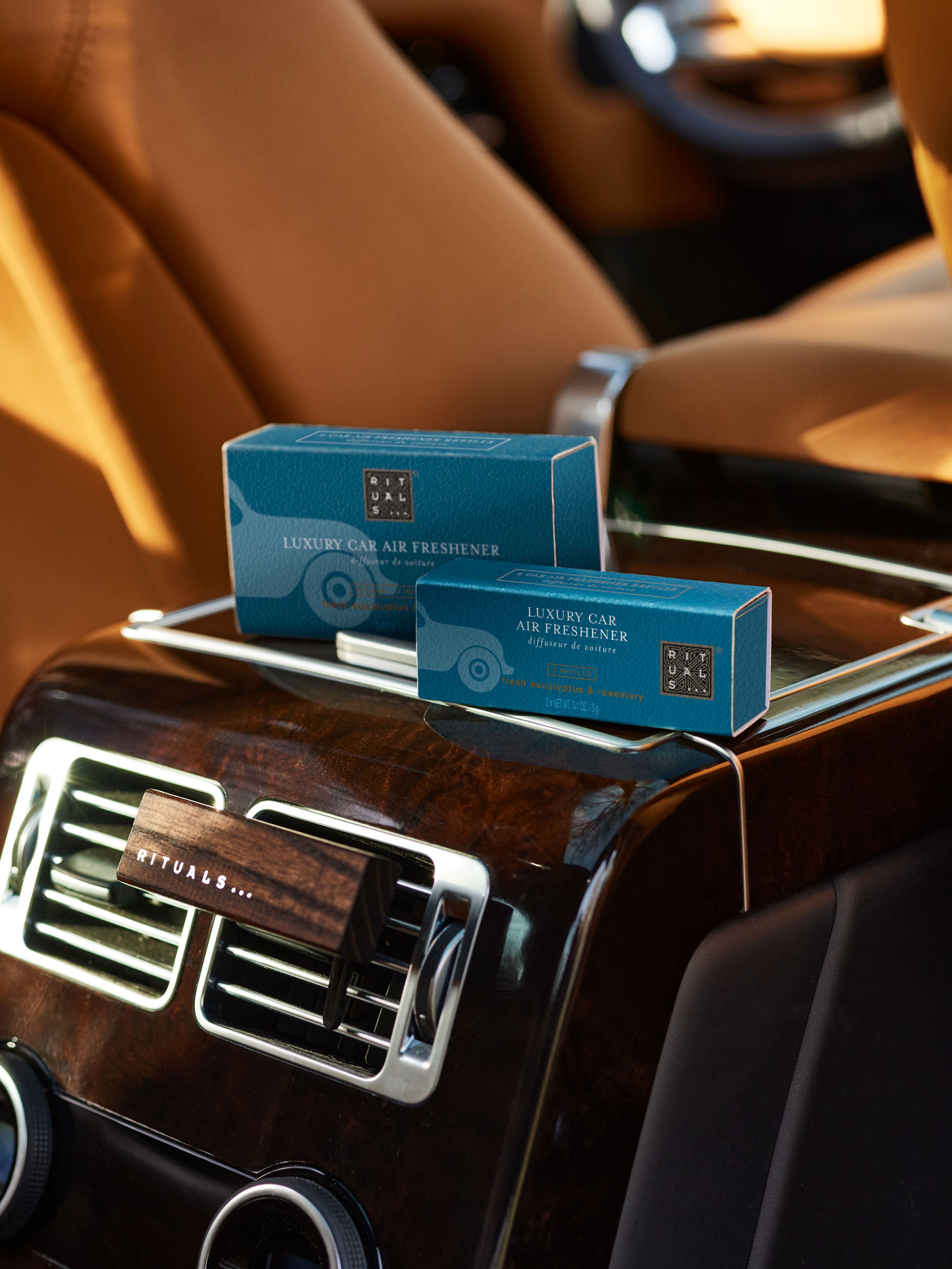 The Ritual of Hammam Refill Car Air Freshener Lifestyle with Product