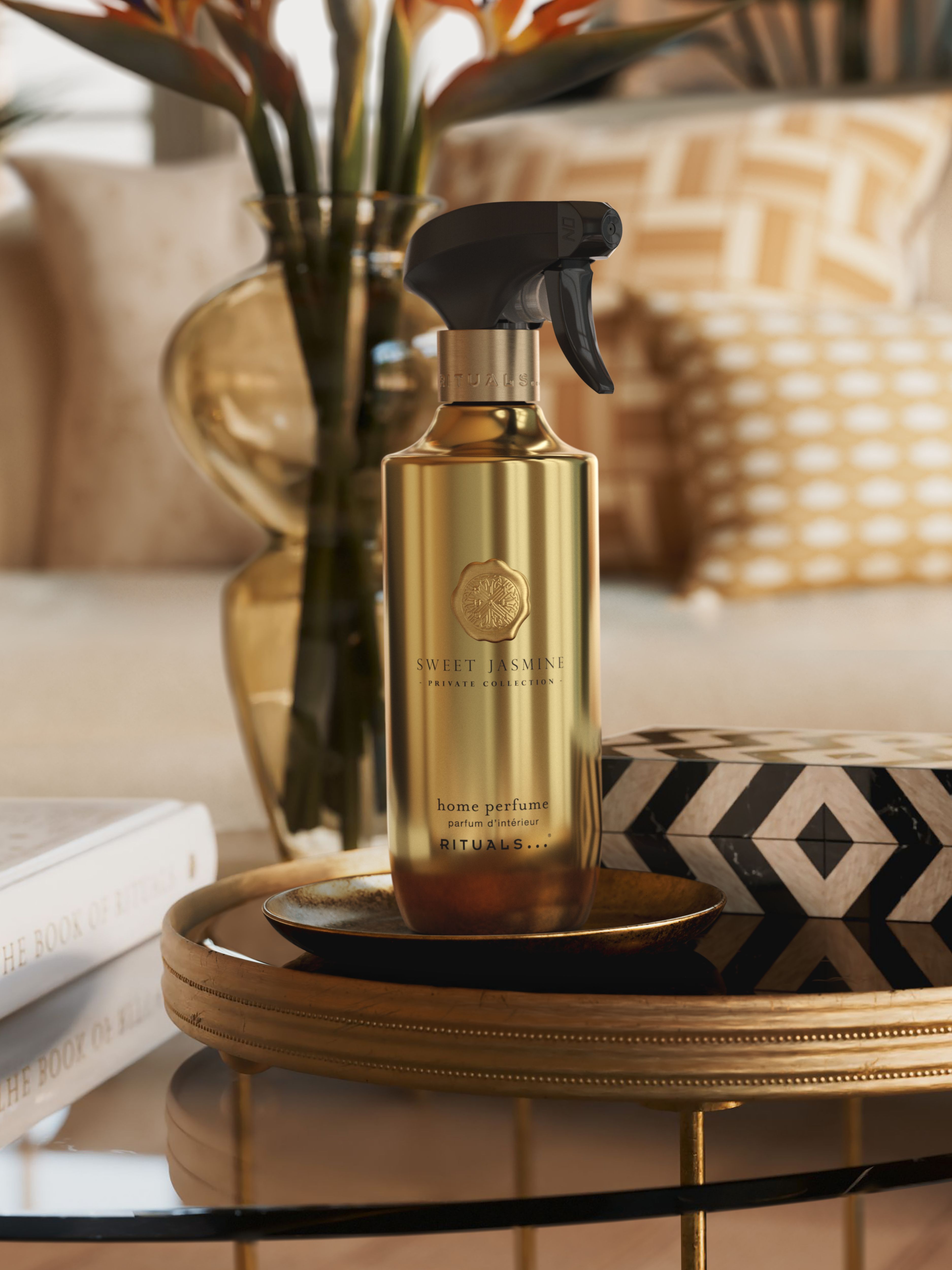 Sweet Jasmine Home Perfume 400ml Lifestyle with Product