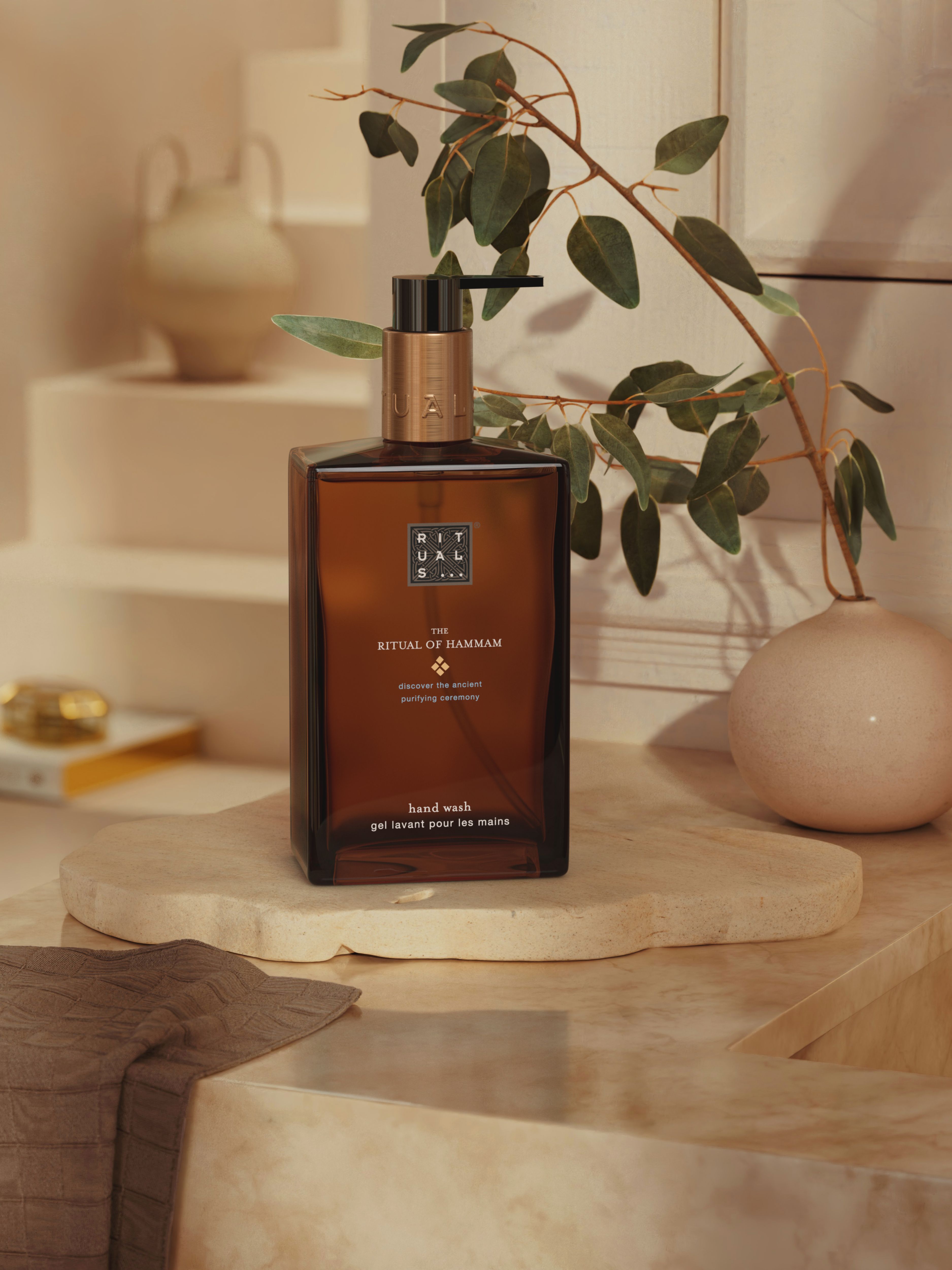The Ritual of Hammam Hand Wash 300ml Lifestyle with Product