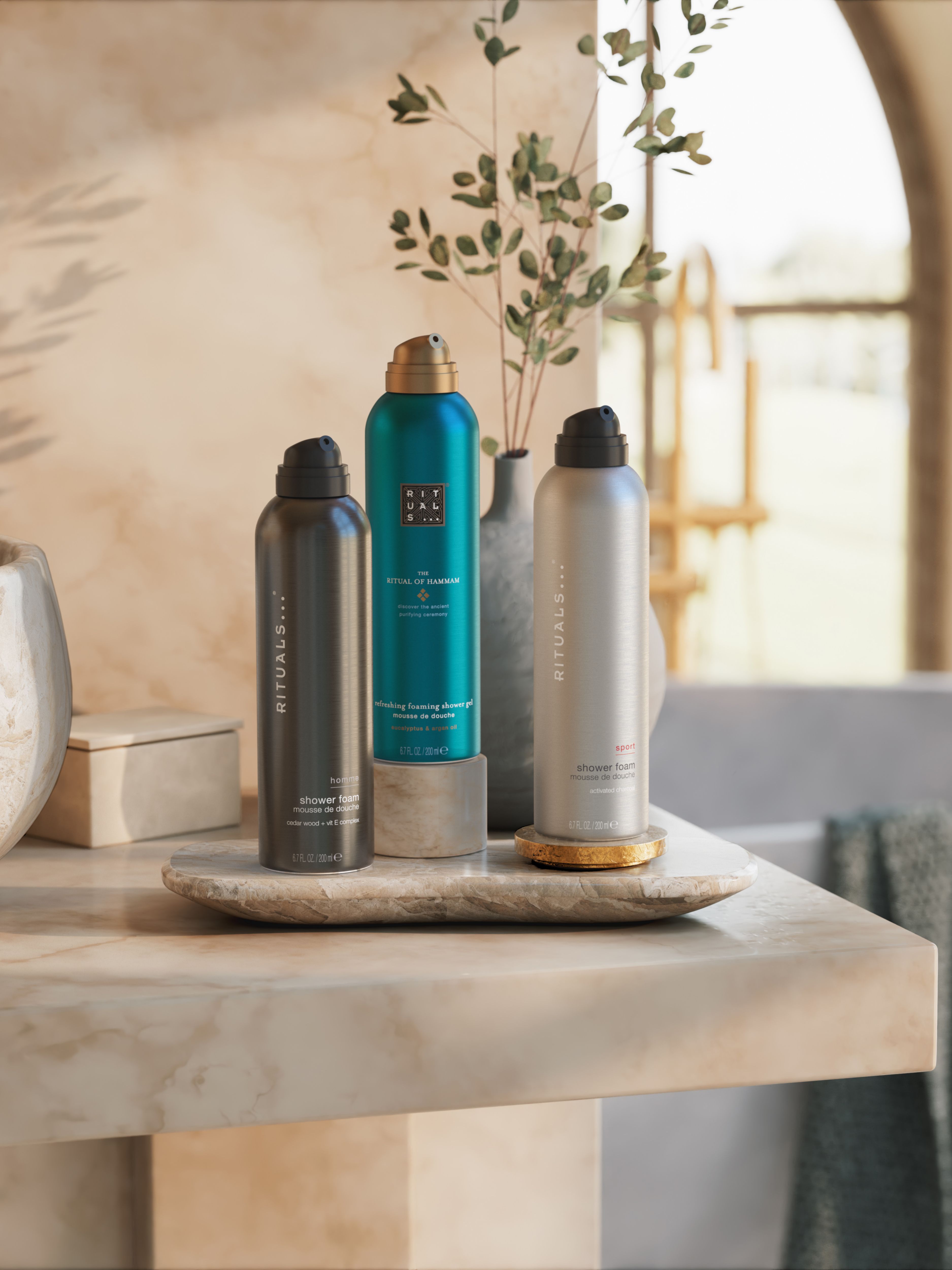 Shower Foam Men's Discovery Value Pack Lifestyle with Product