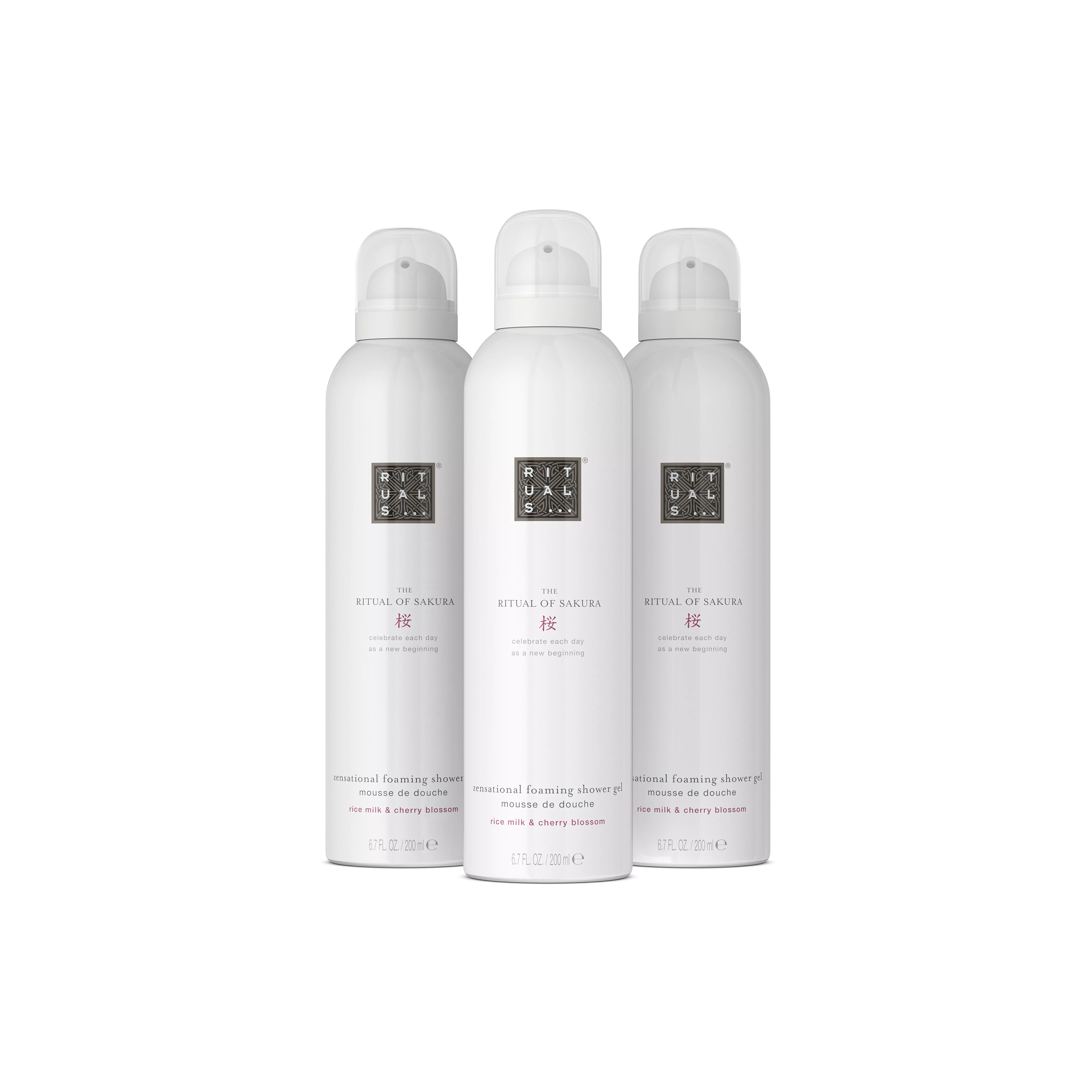 Set aus 3 x Duschschaum, sakura, White, 600 ml, RITUALS