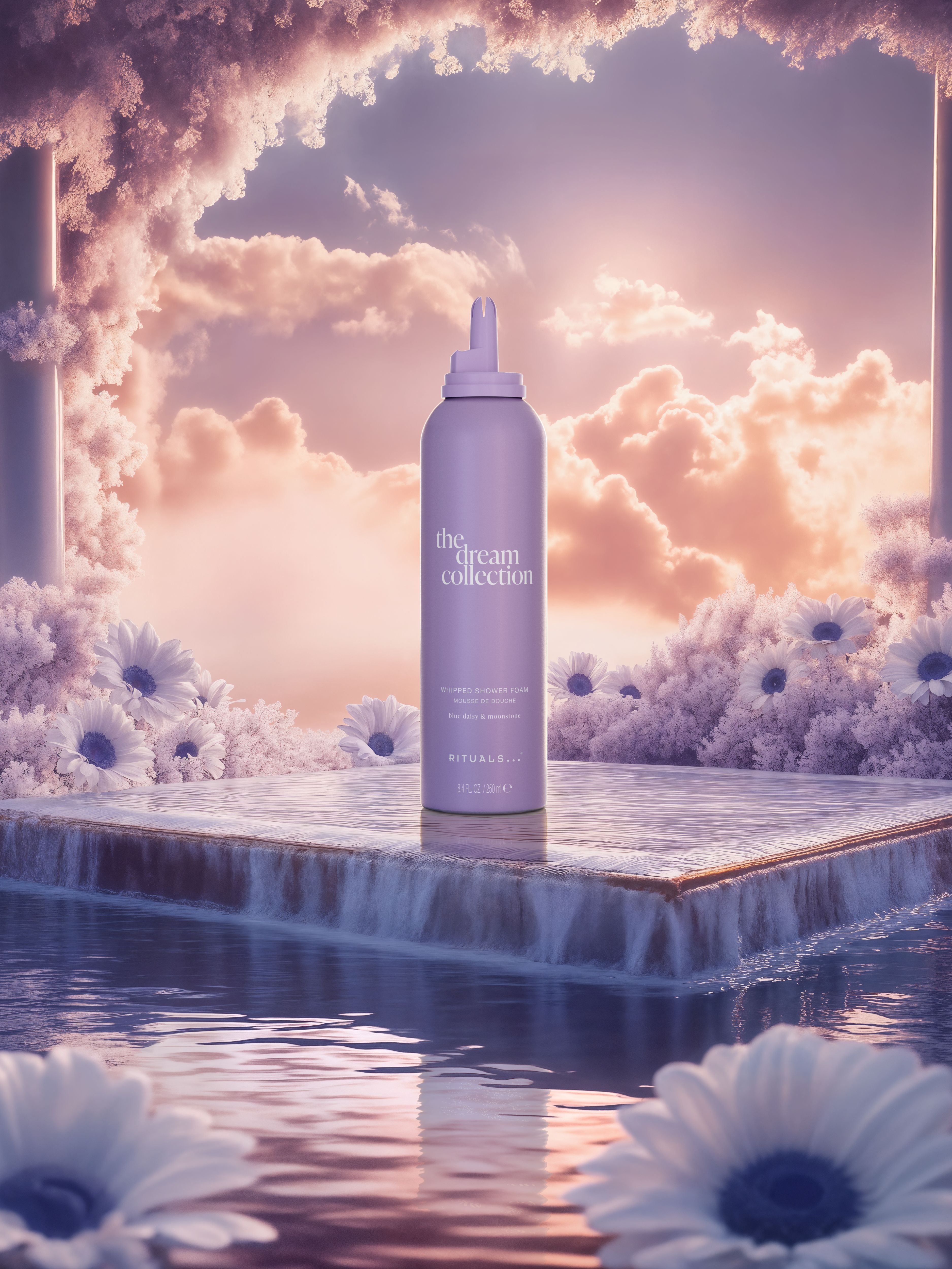 Dream Foaming Shower Gel Lifestyle with Product