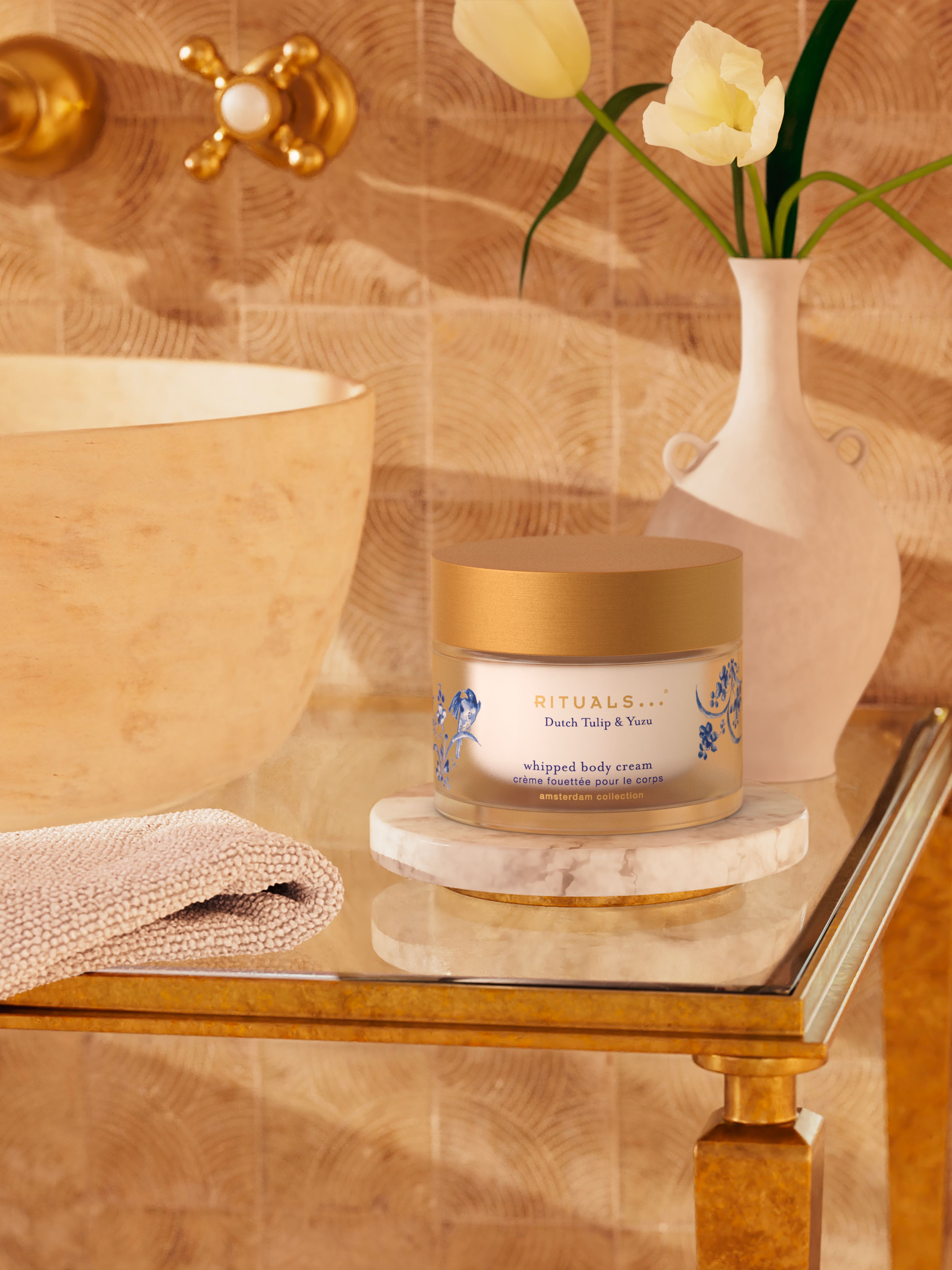 Amsterdam Collection Body Cream 220ml Lifestyle with Product