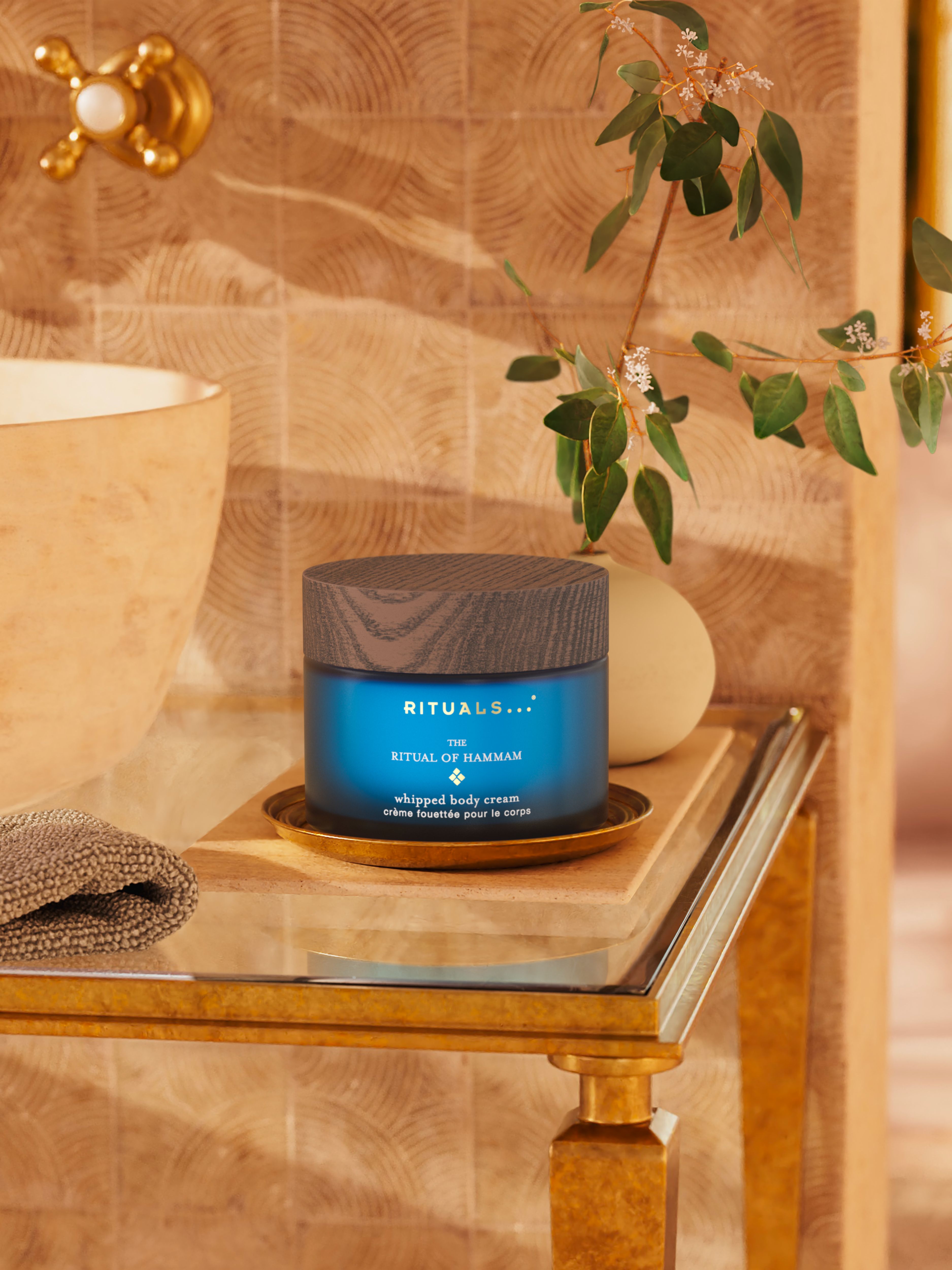 The Ritual of Hammam Body Cream 220ml Lifestyle with Product