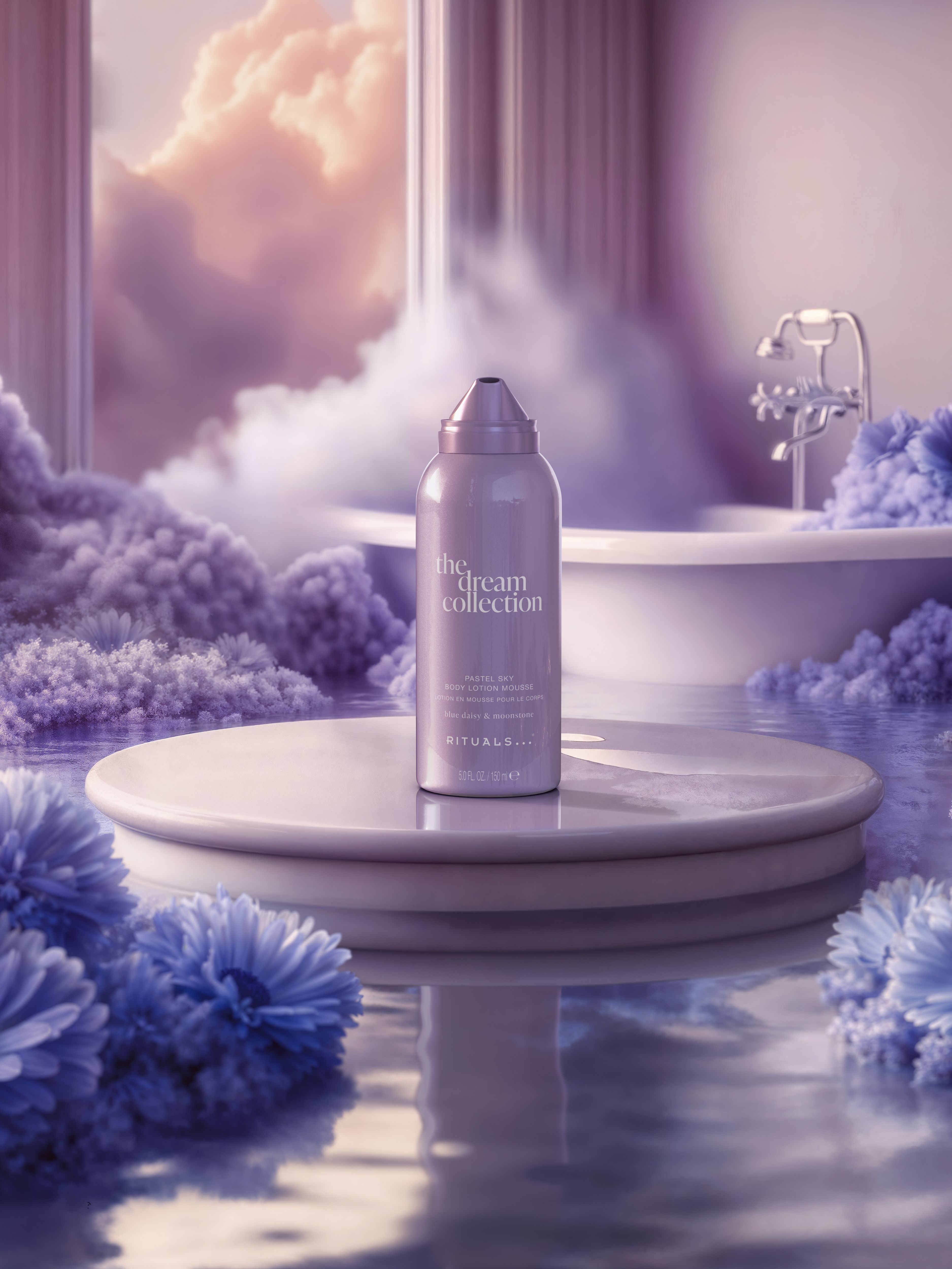 Dream Body Lotion Mousse Lifestyle with Product