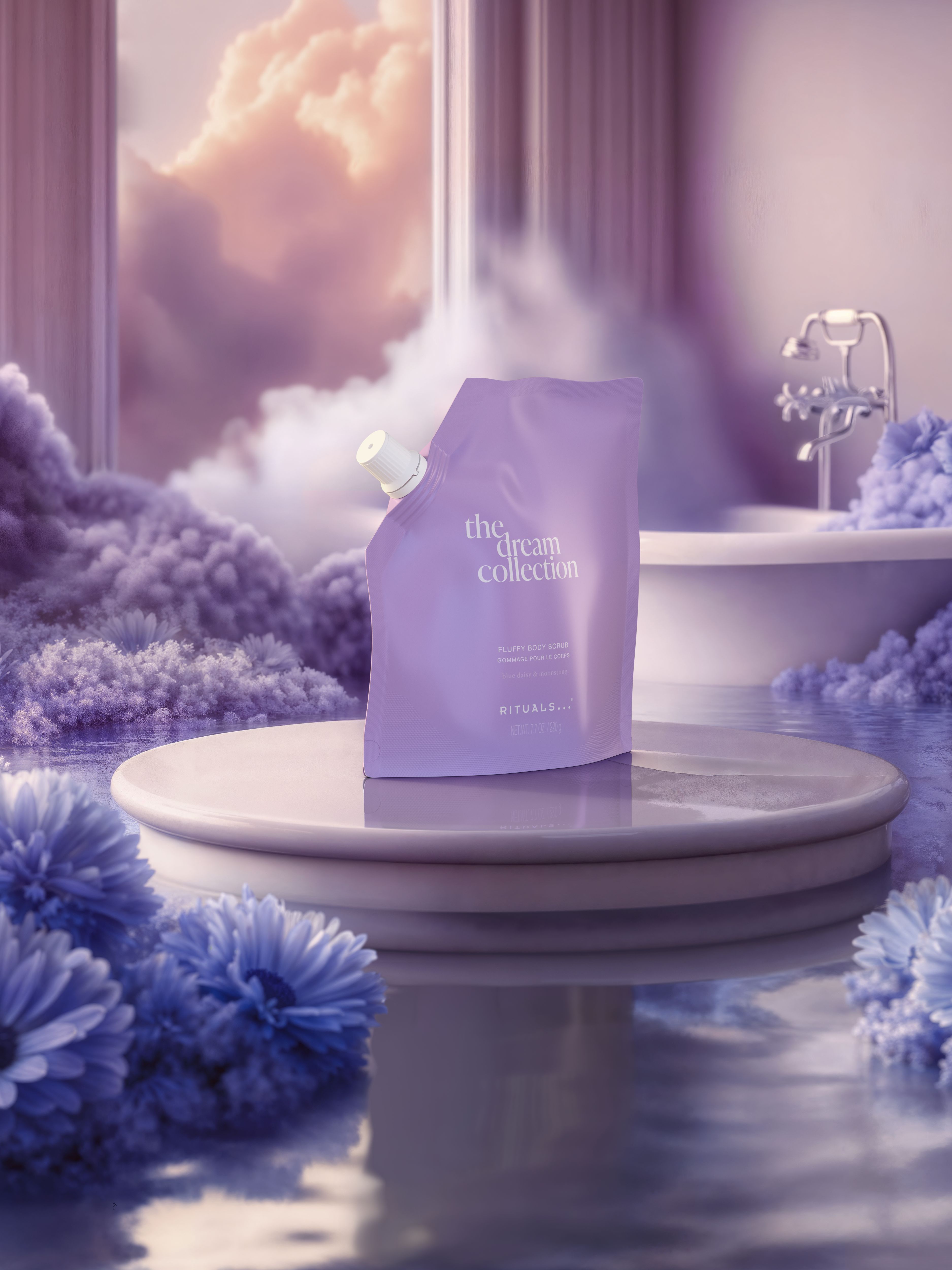 Dream Body Scrub 220g Lifestyle with Product