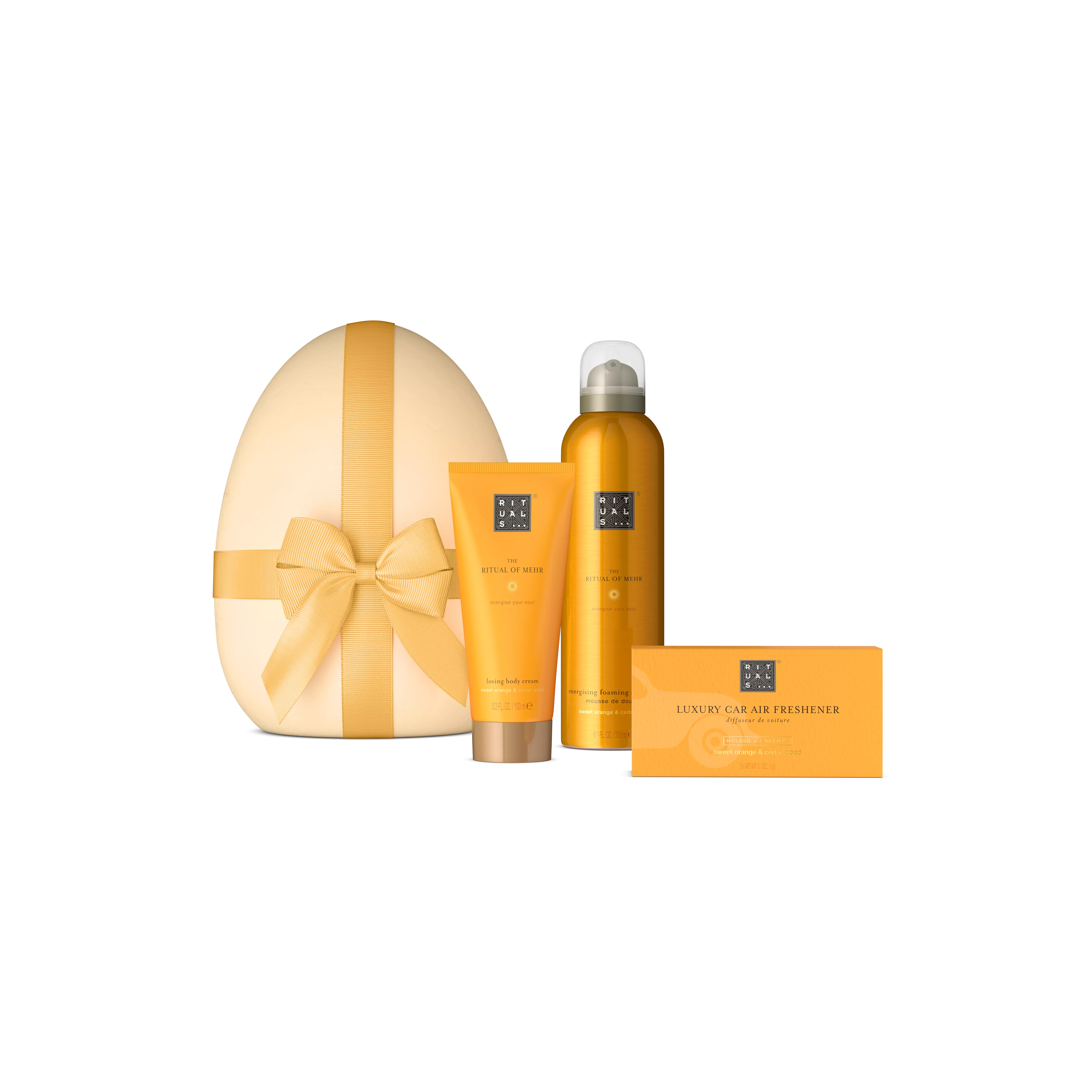 foaming shower gel 200ml, body cream 100ml, car air freshener 2x3g, mehr, Orange, RITUALS