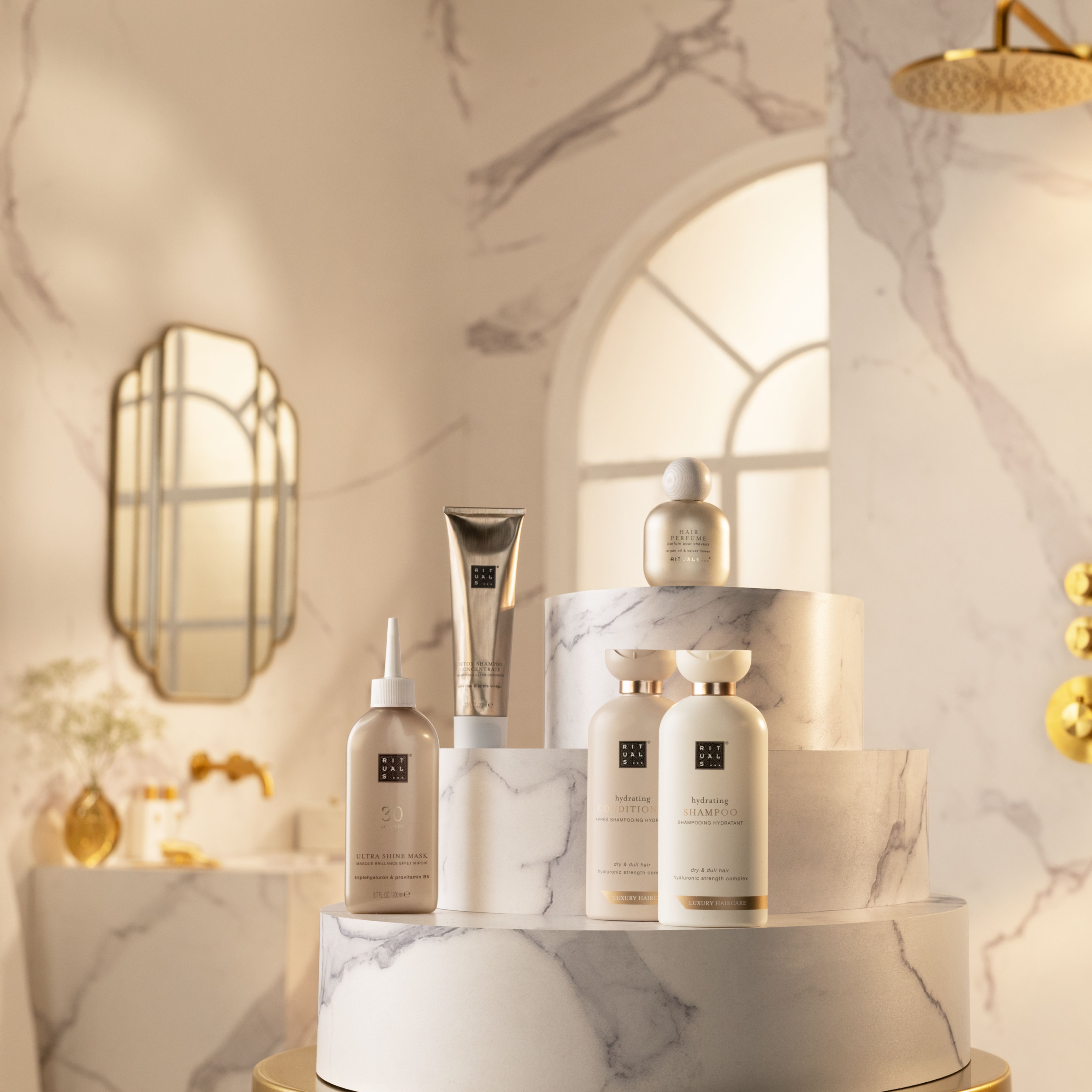 Hair Care Collection Lifestyle with Product Range