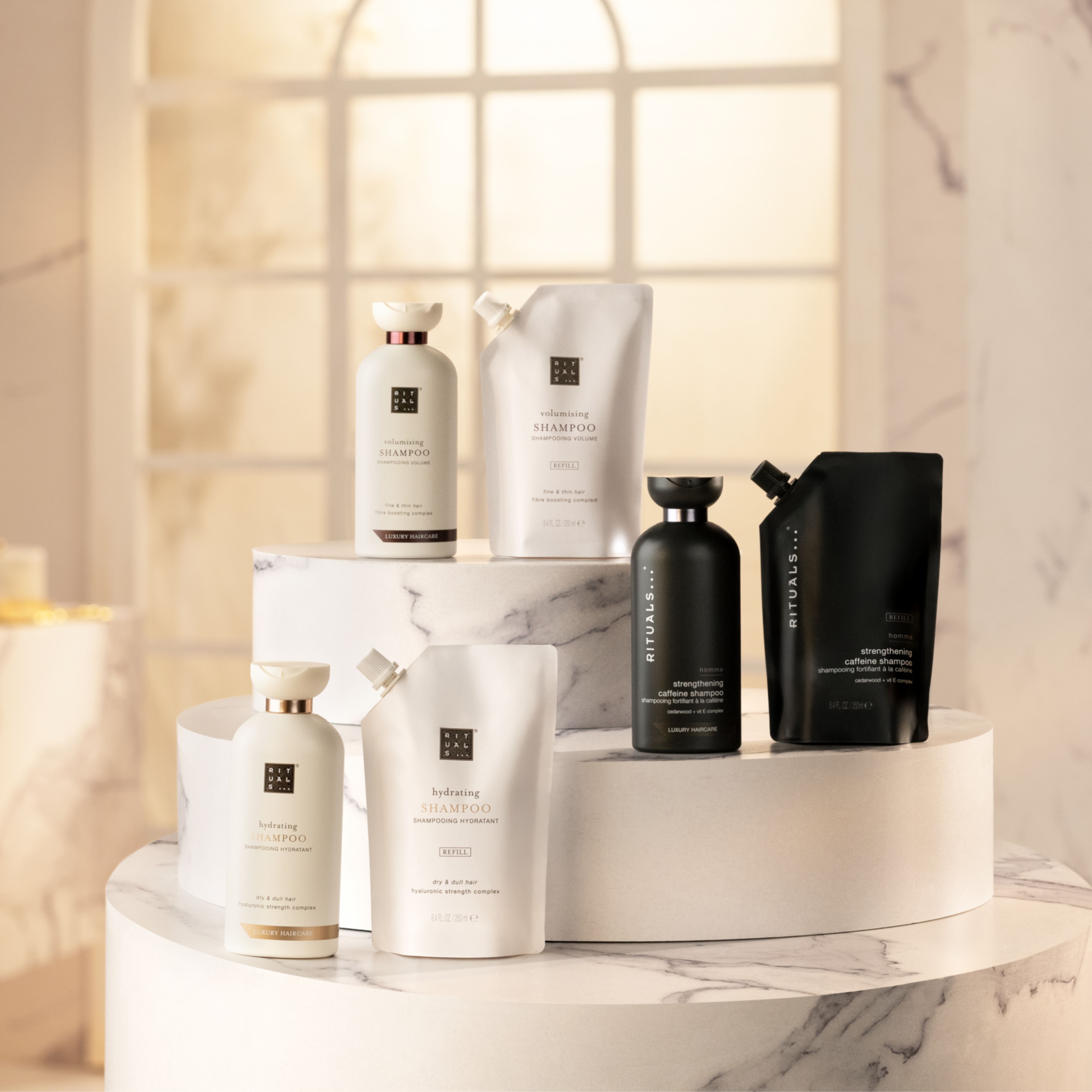 Hair Care Collection Lifestyle with Product Range