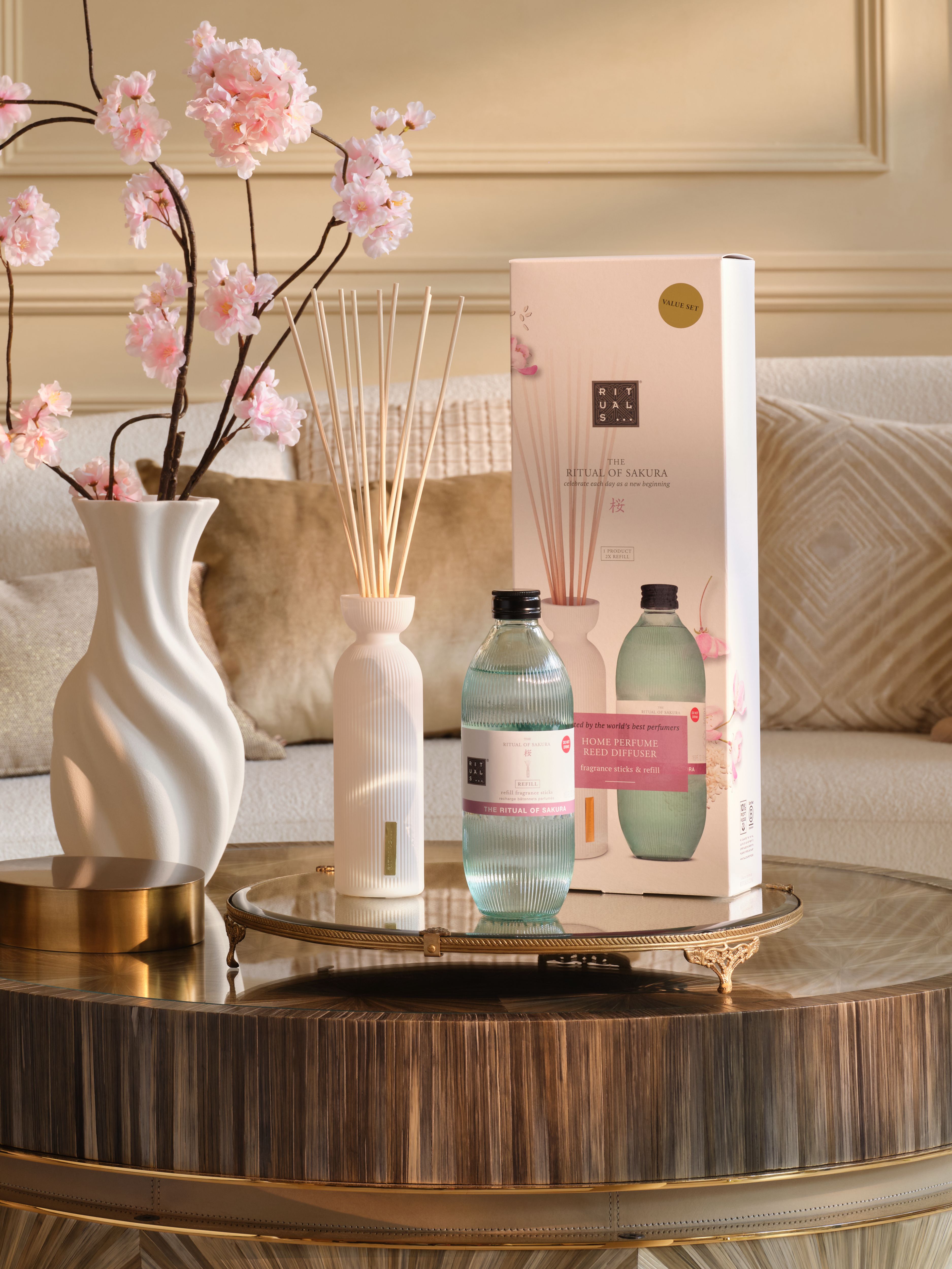 Sakura Fragrance Sticks + Refill Multi Set 2025 Lifestyle with Closed Pack