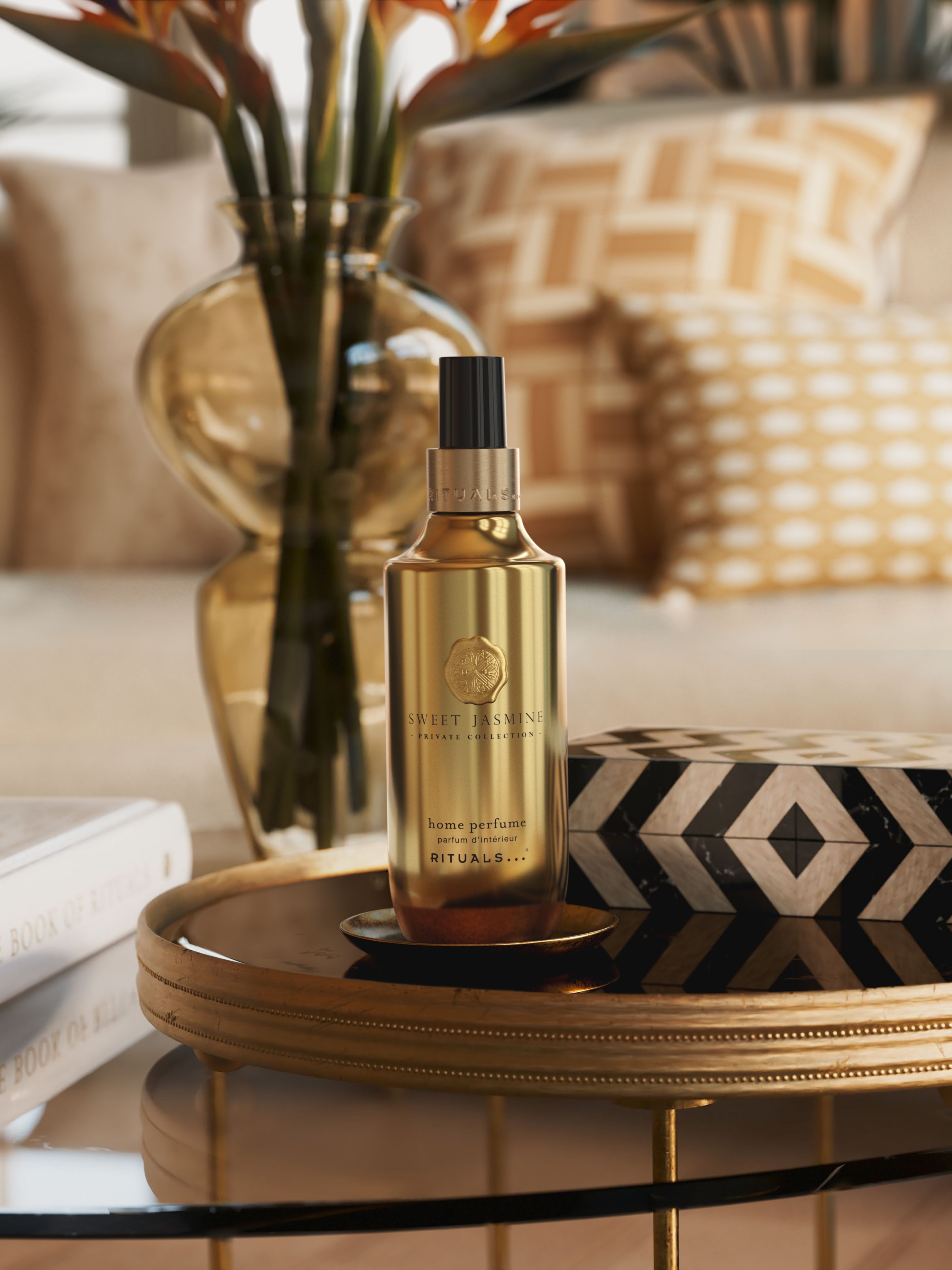 Sweet Jasmine Home Perfume 200ml Lifestyle with Product