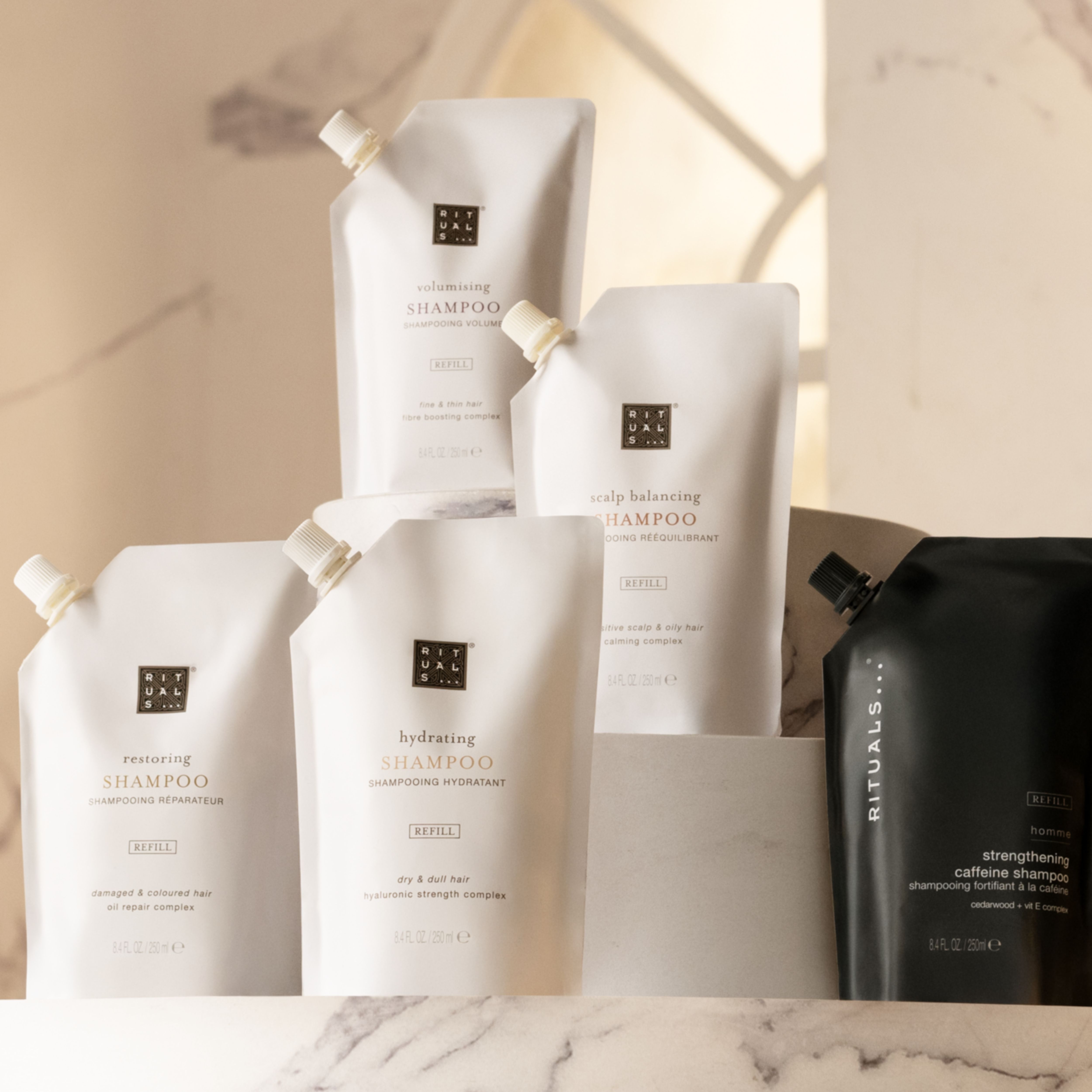 Hair Care Collection Lifestyle with Product Range