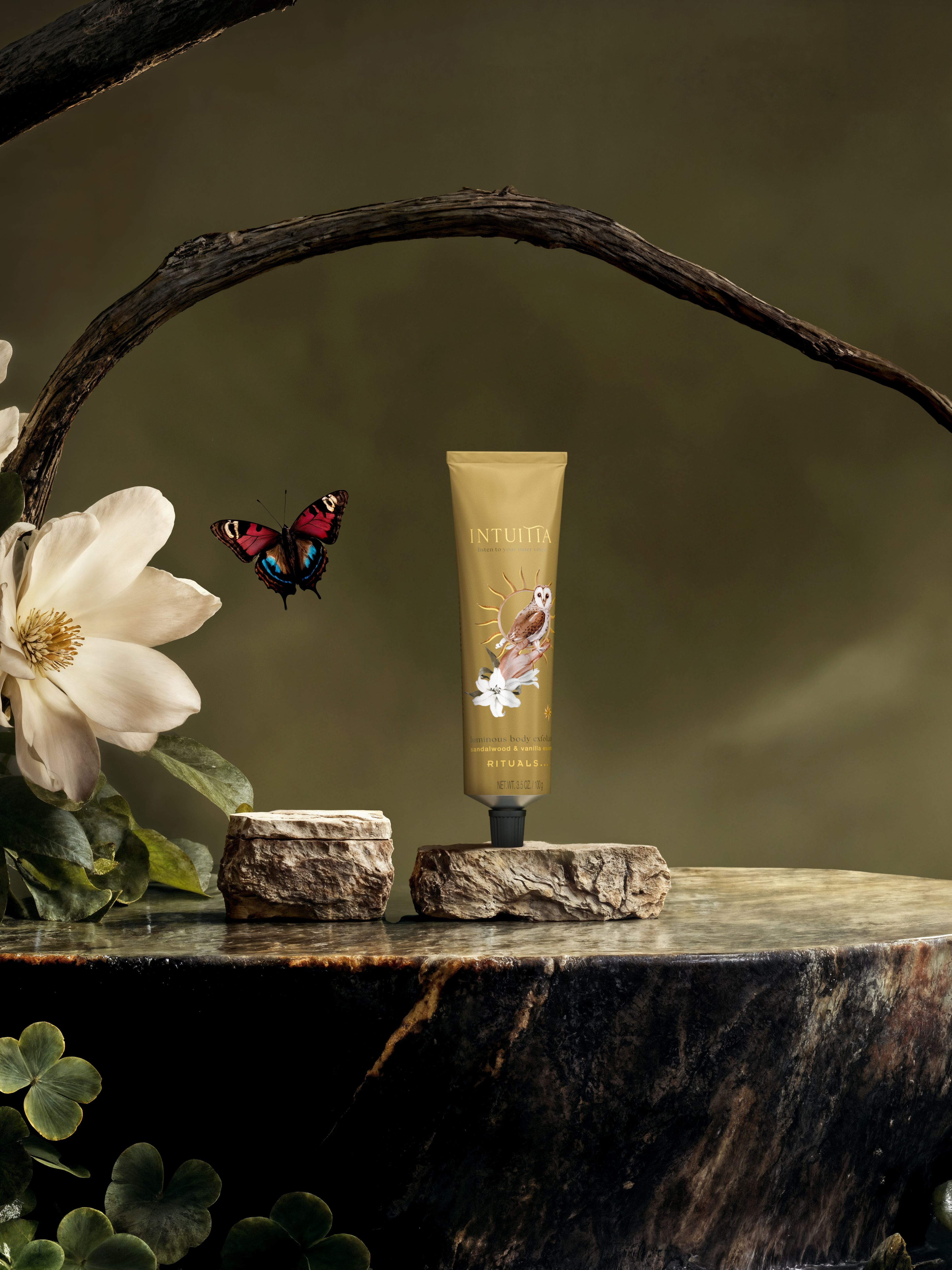 Intuitia Body Exfoliator Lifestyle with Product