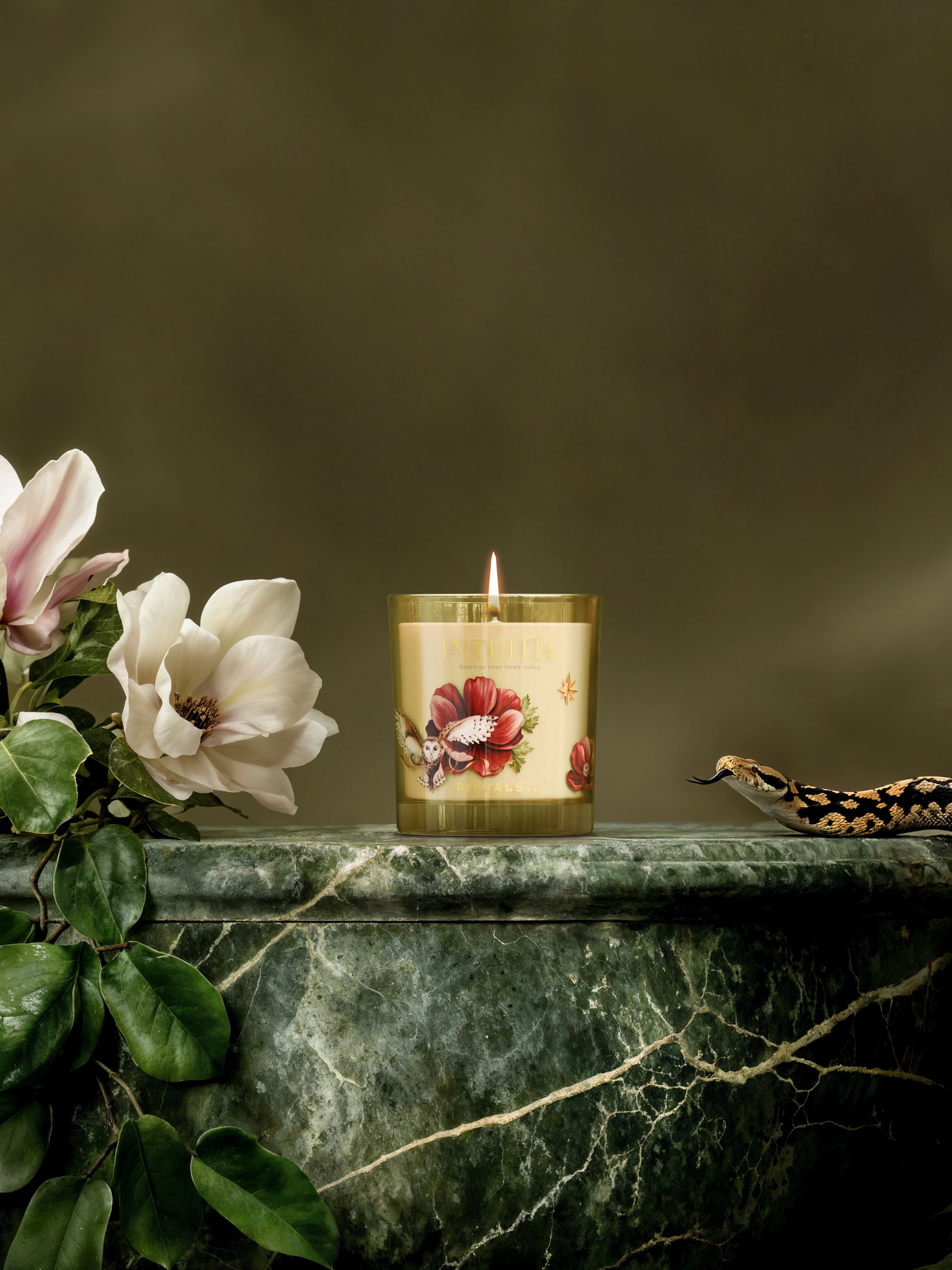 Intuitia Scented Candle Lifestyle with Product
