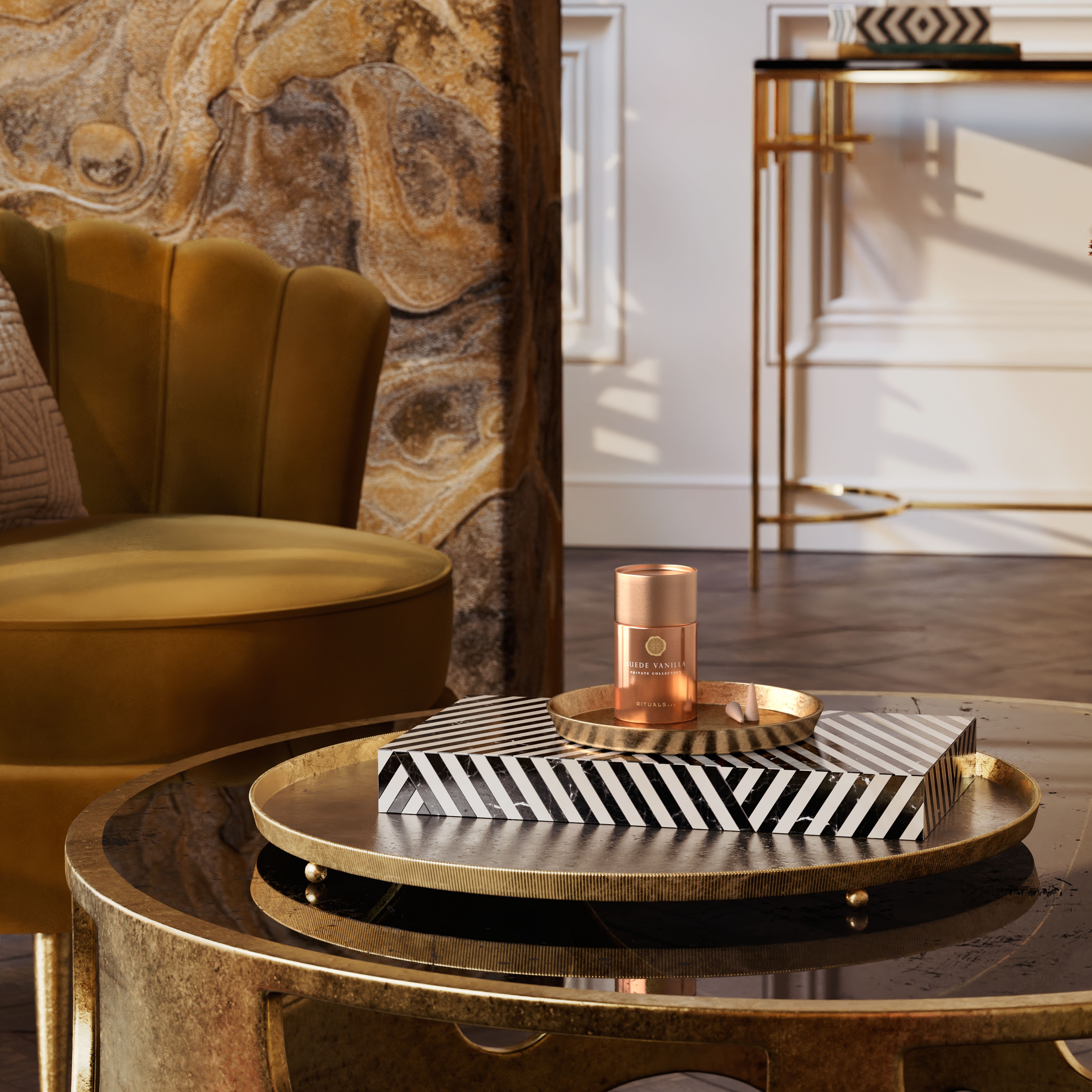 Suede Vanilla Incense Cones Lifestyle with Product