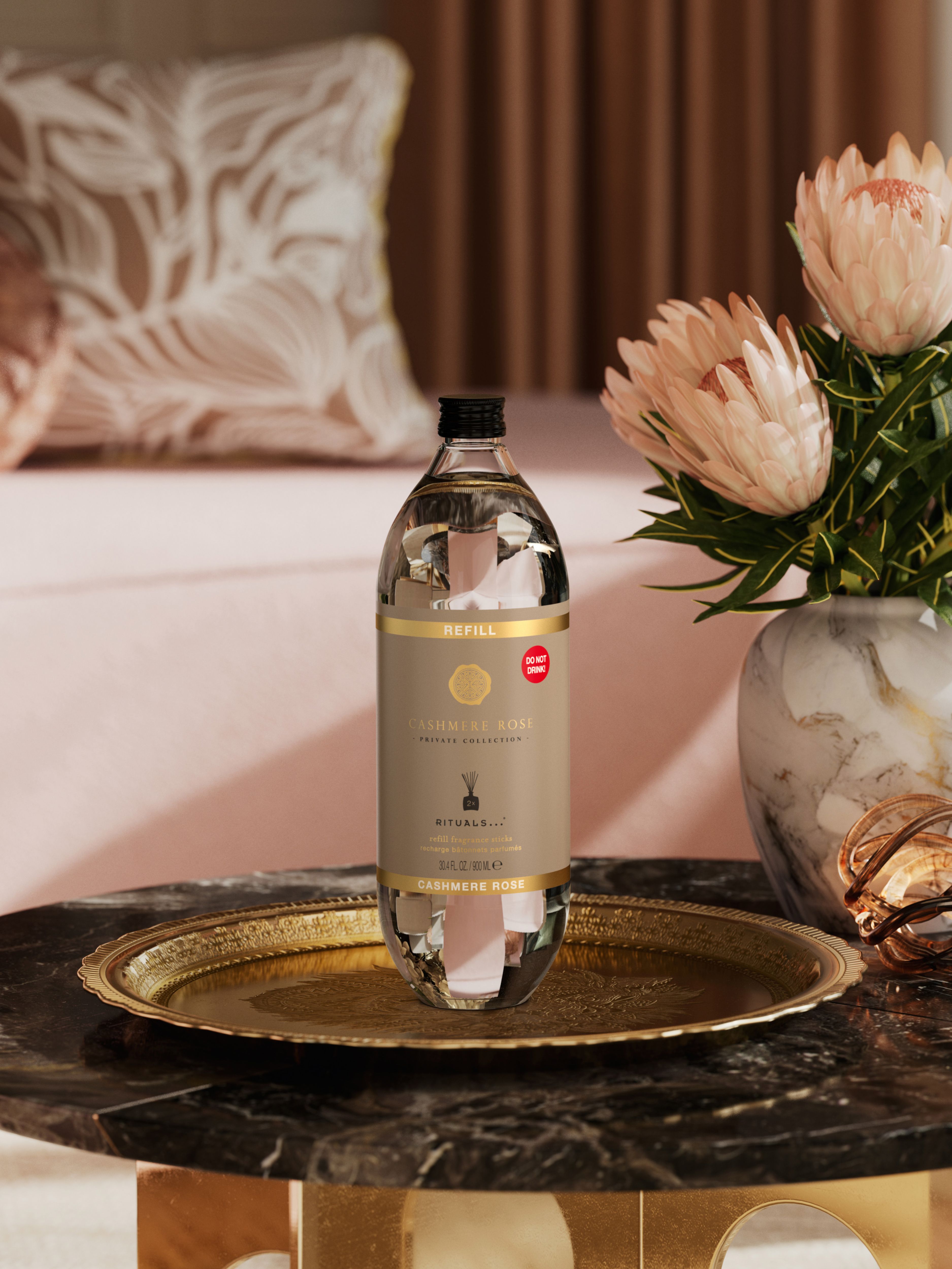 Cashmere Rose Refill Fragrance Sticks 900ml