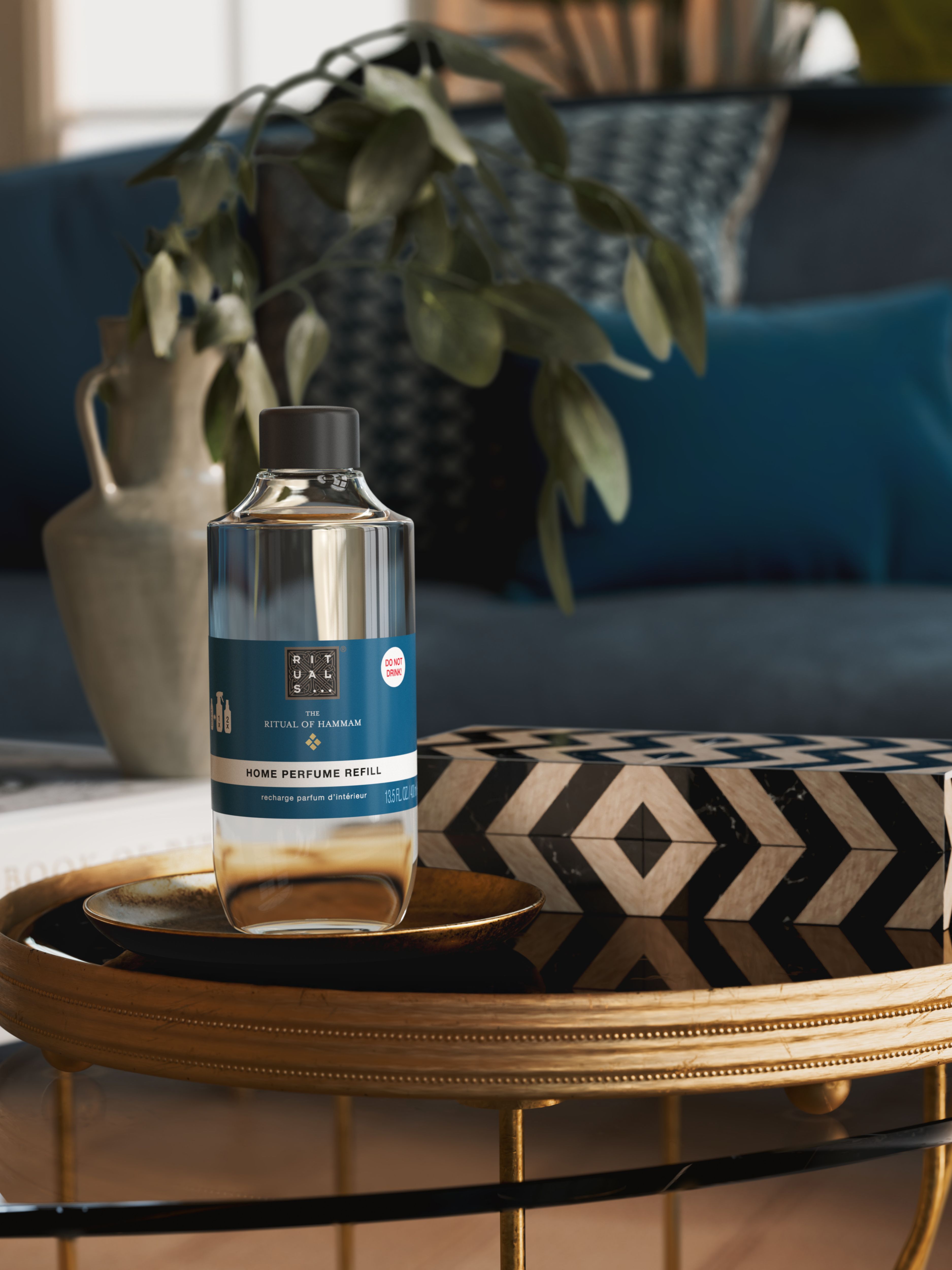 The Ritual of Hammam Refill Home Perfume 400ml Lifestyle with Product