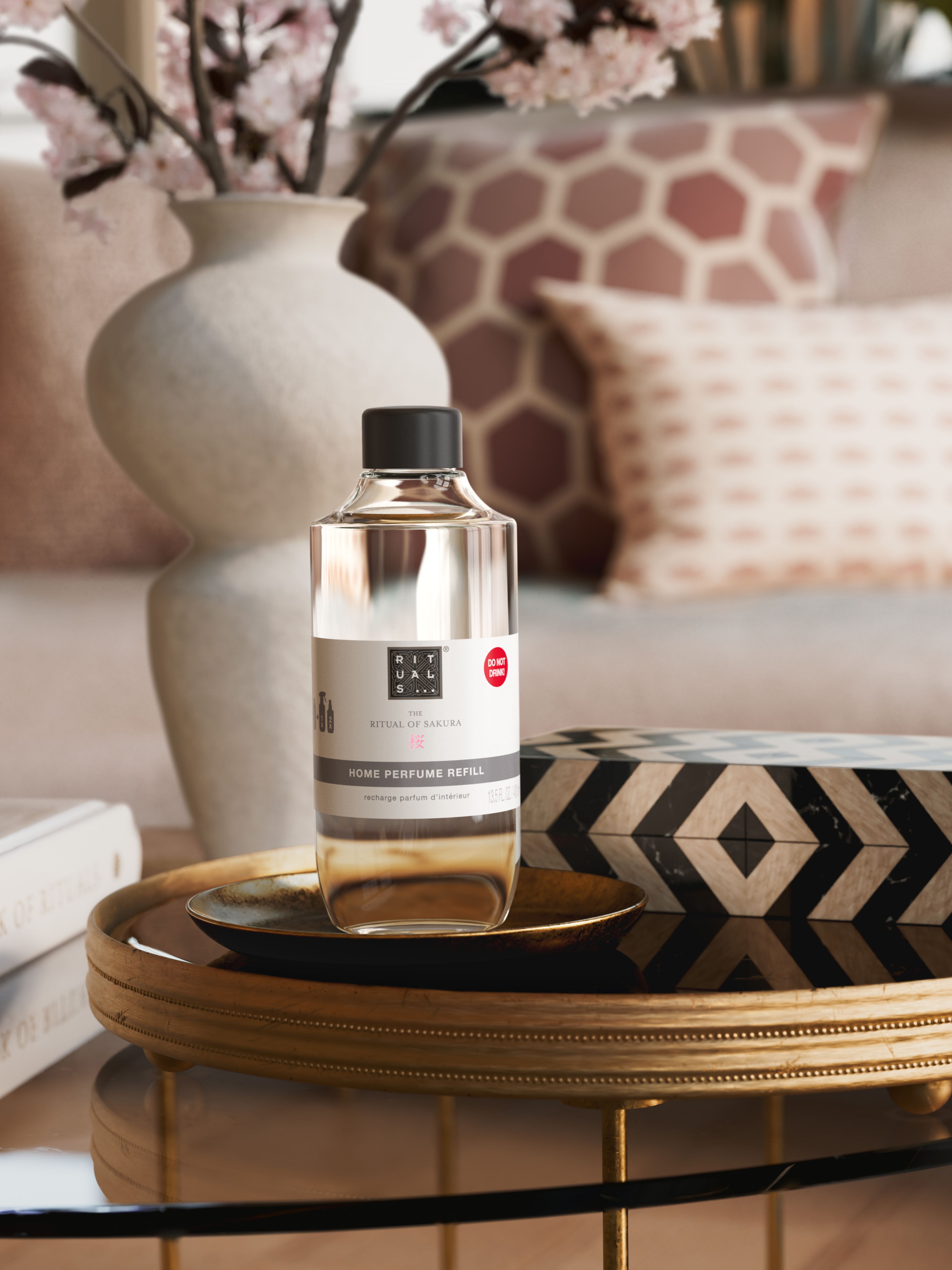 The Ritual of Sakura Refill Home Perfume 400ml Lifestyle with Product