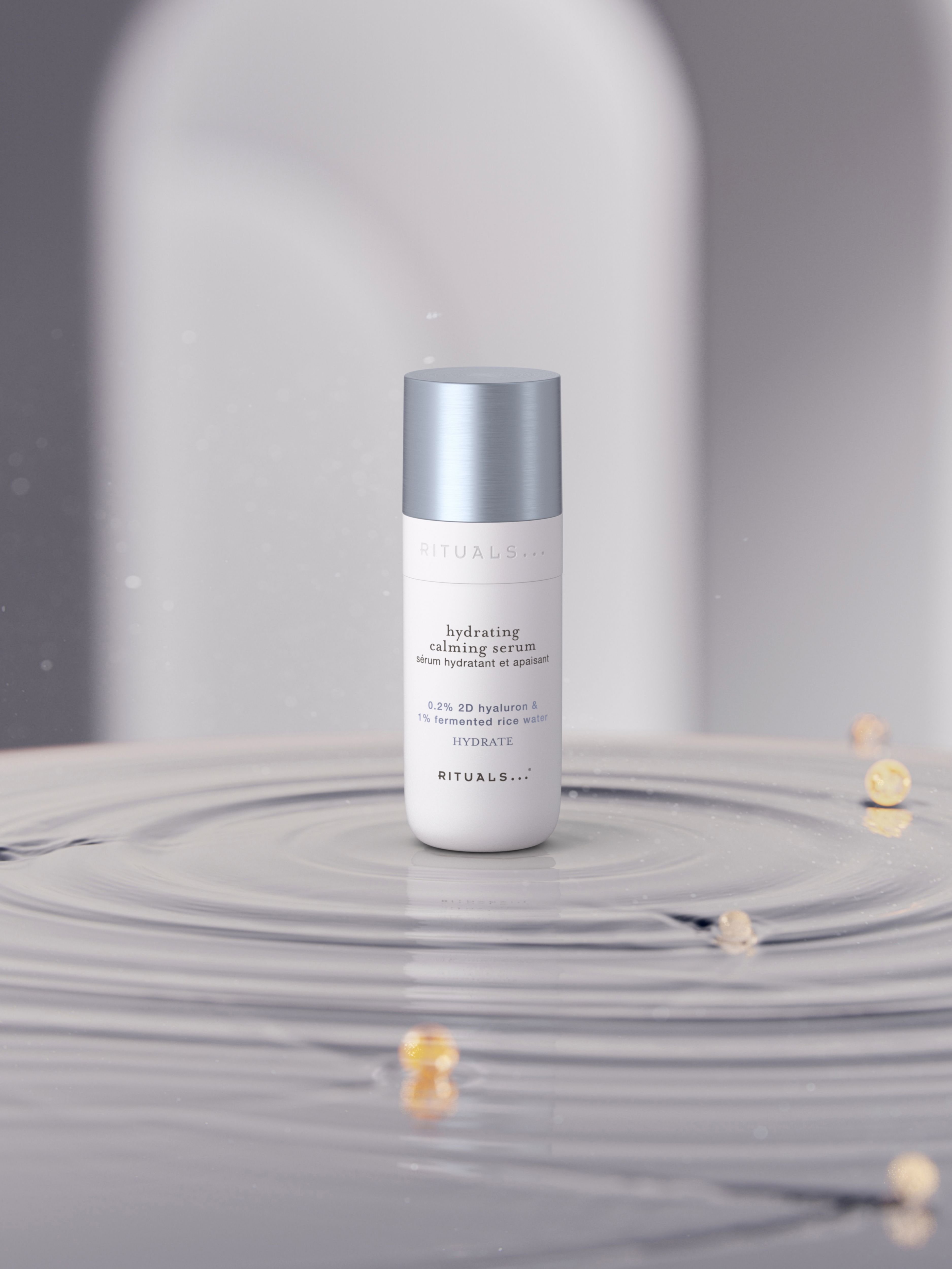 Hydrating Calming Serum Lifestyle with Product