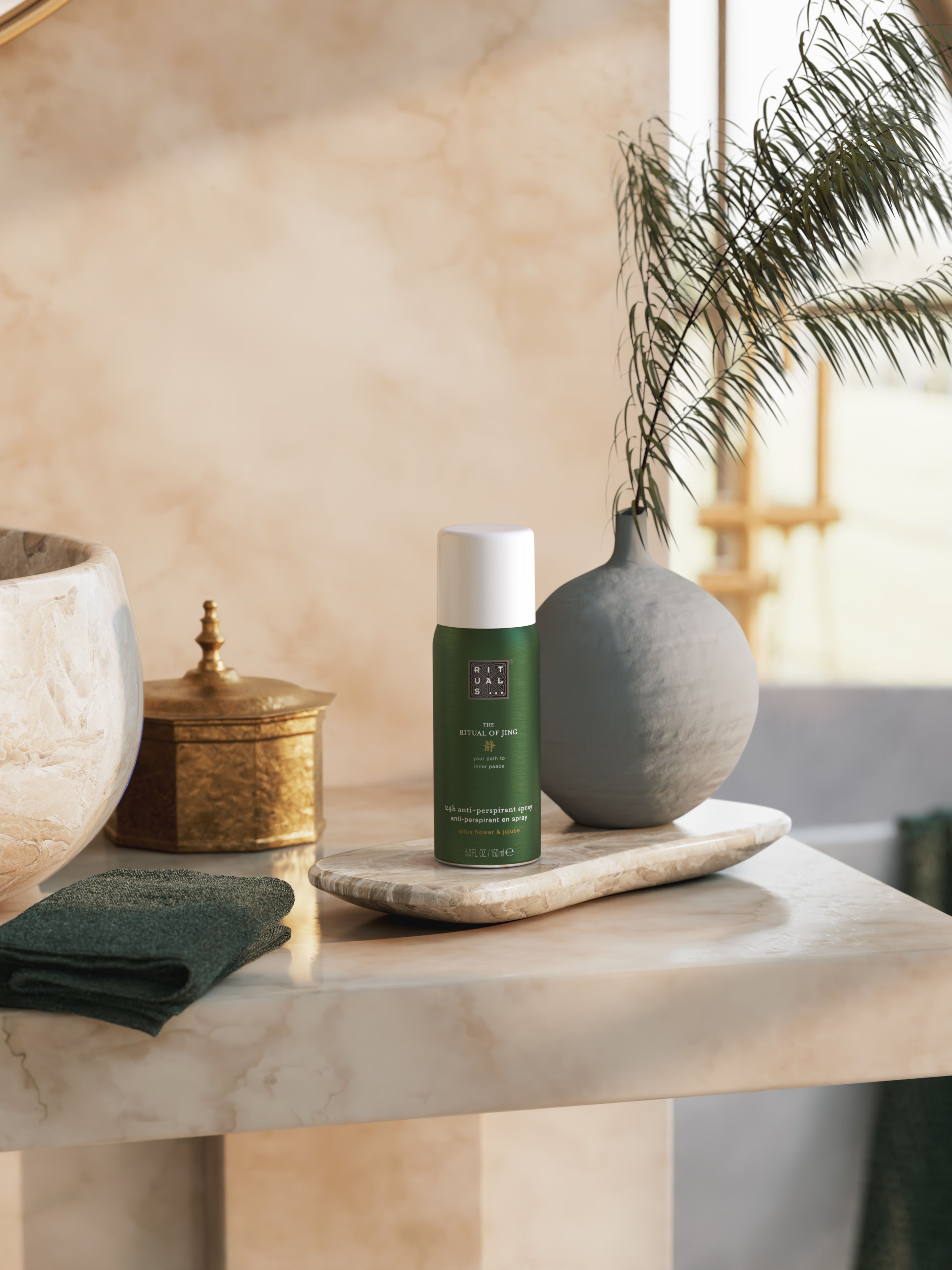 The Ritual of Jing Anti-perspirant Spray Lifestyle with Product