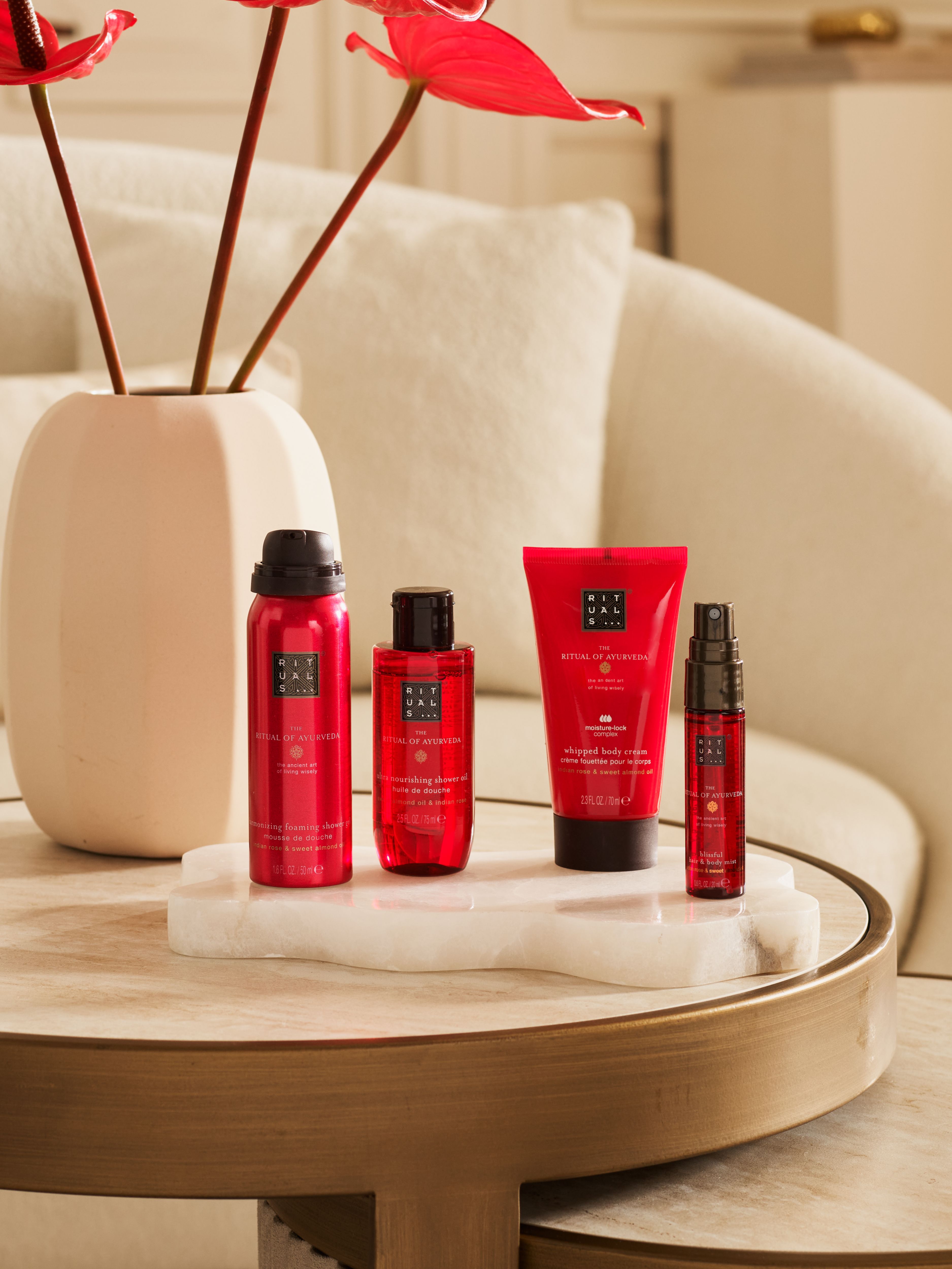 The Ritual of Ayurveda - Small Gift Set 2025 Lifestyle with Open Pack