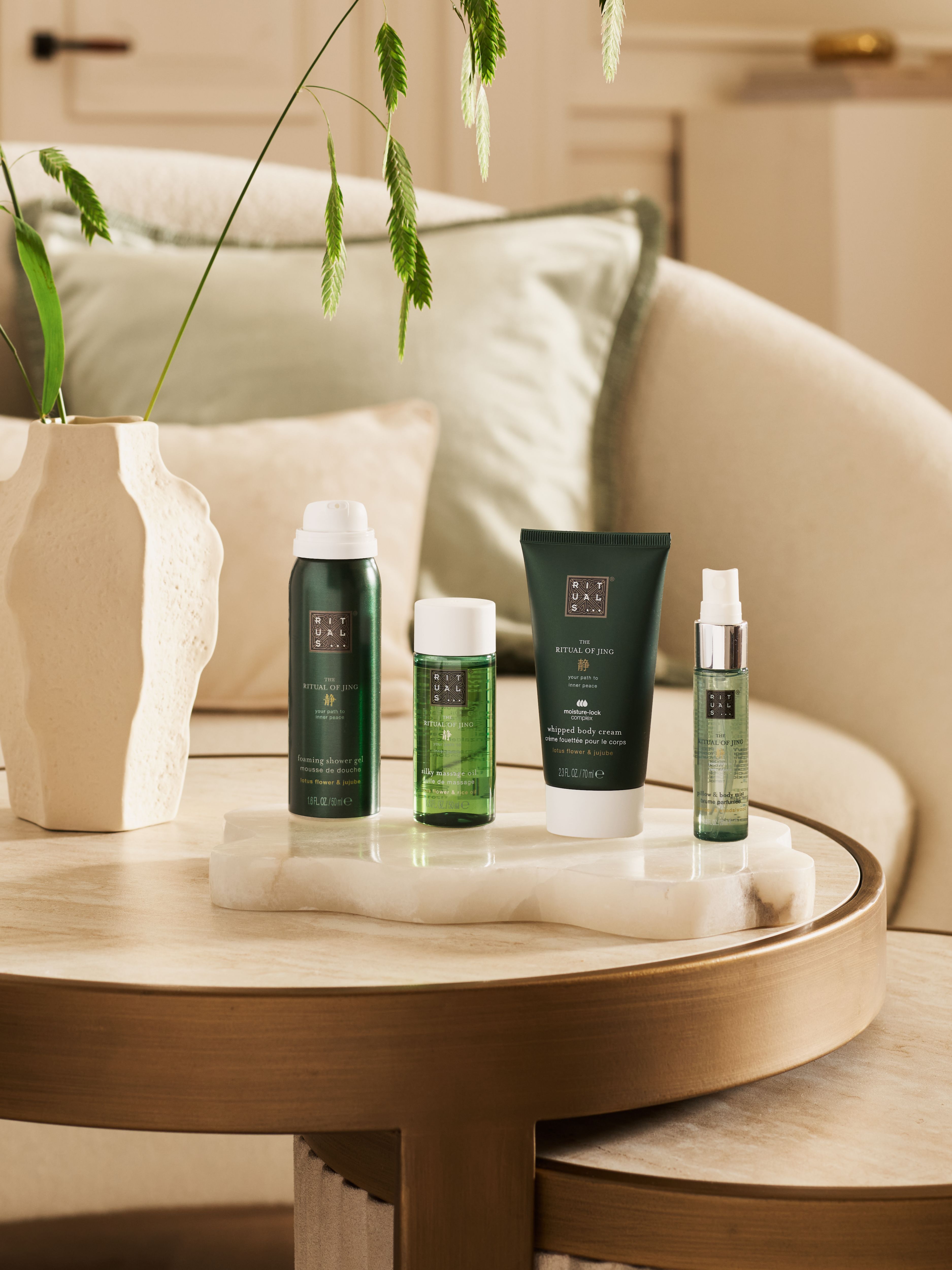 The Ritual of Jing - Small Gift Set 2025 Lifestyle with Open Pack