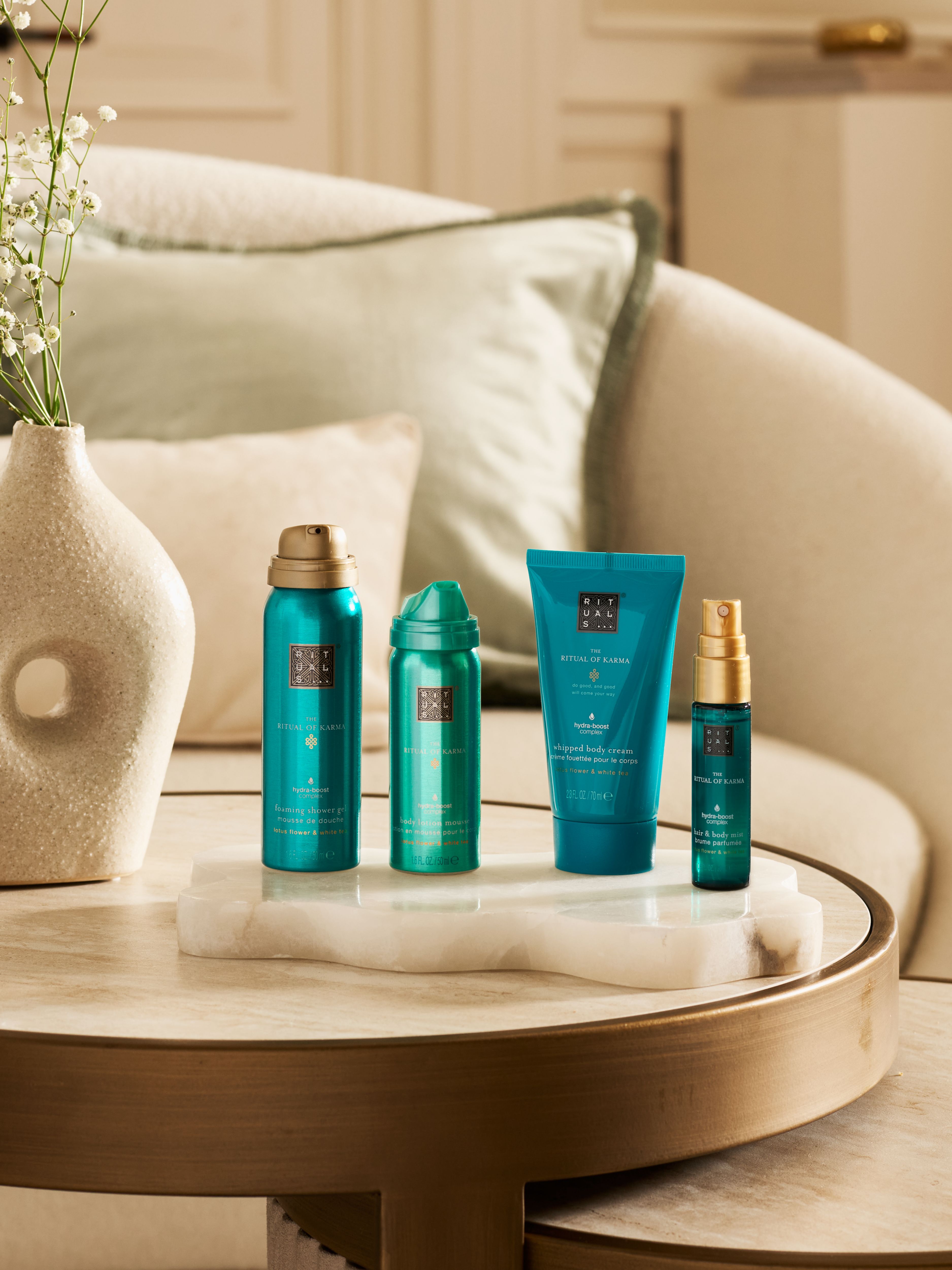 The Ritual of Karma - Small Gift Set 2025 Lifestyle with Open Pack