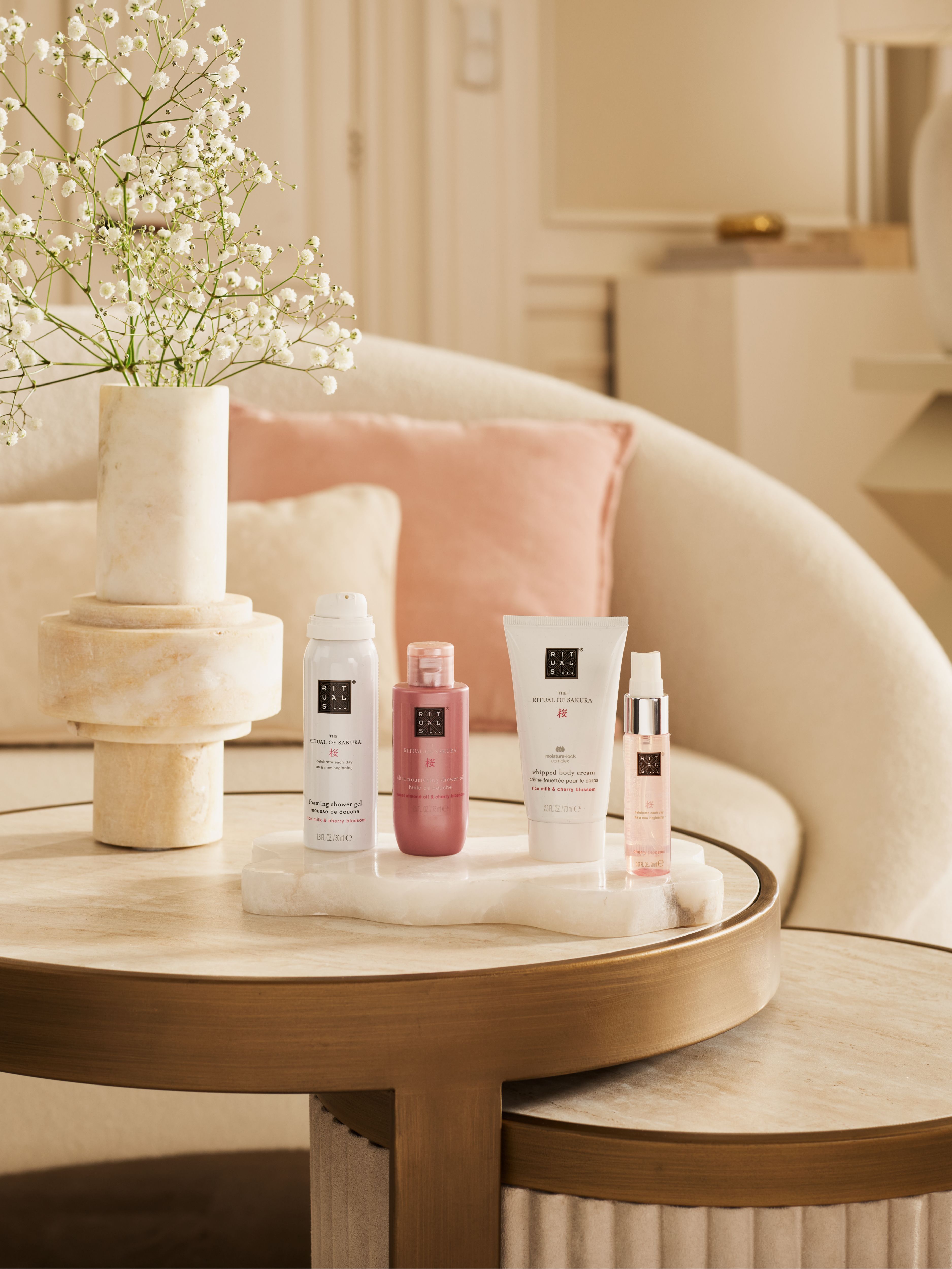 The Ritual of Sakura - Small Gift Set 2025 Lifestyle with Open Pack