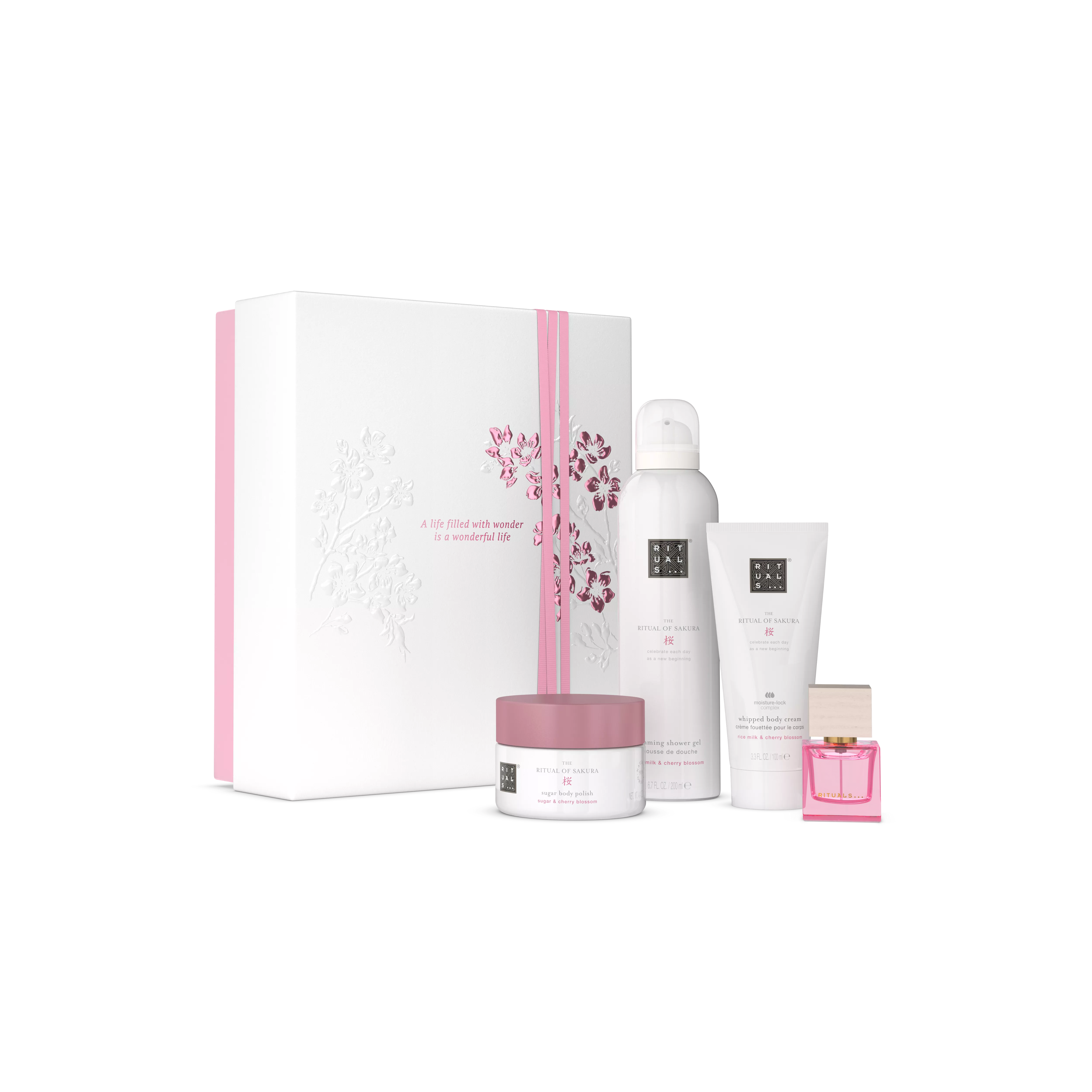 Duschschaum 200 ml, Körperpeeling 125 g, Körpercreme 100 ml, Eau de Parfum 15 ml, sakura, White, RITUALS