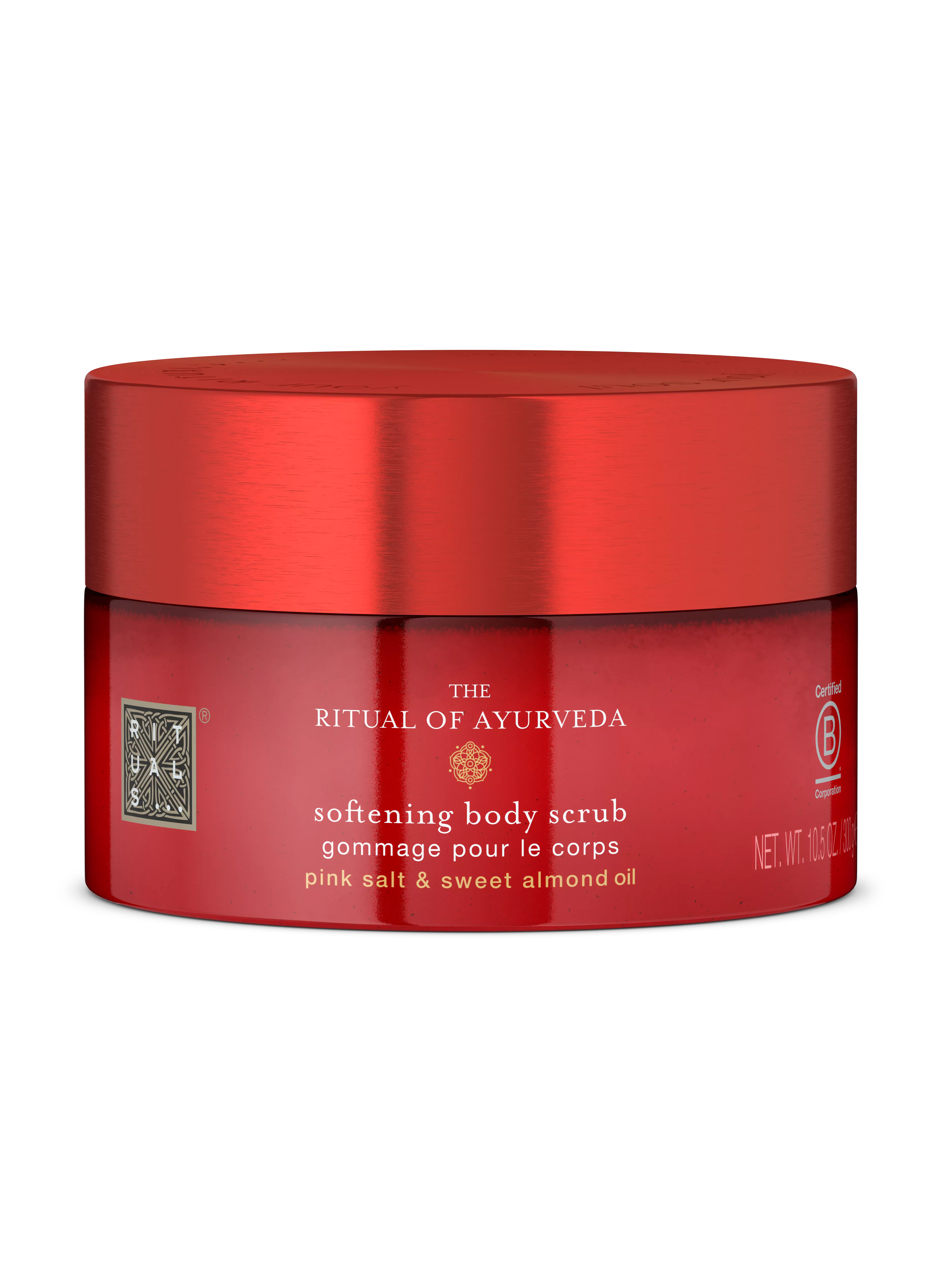 kroppsskrubb med rike oljer og salt, ayurveda, Rød, 300 gr, RITUALS