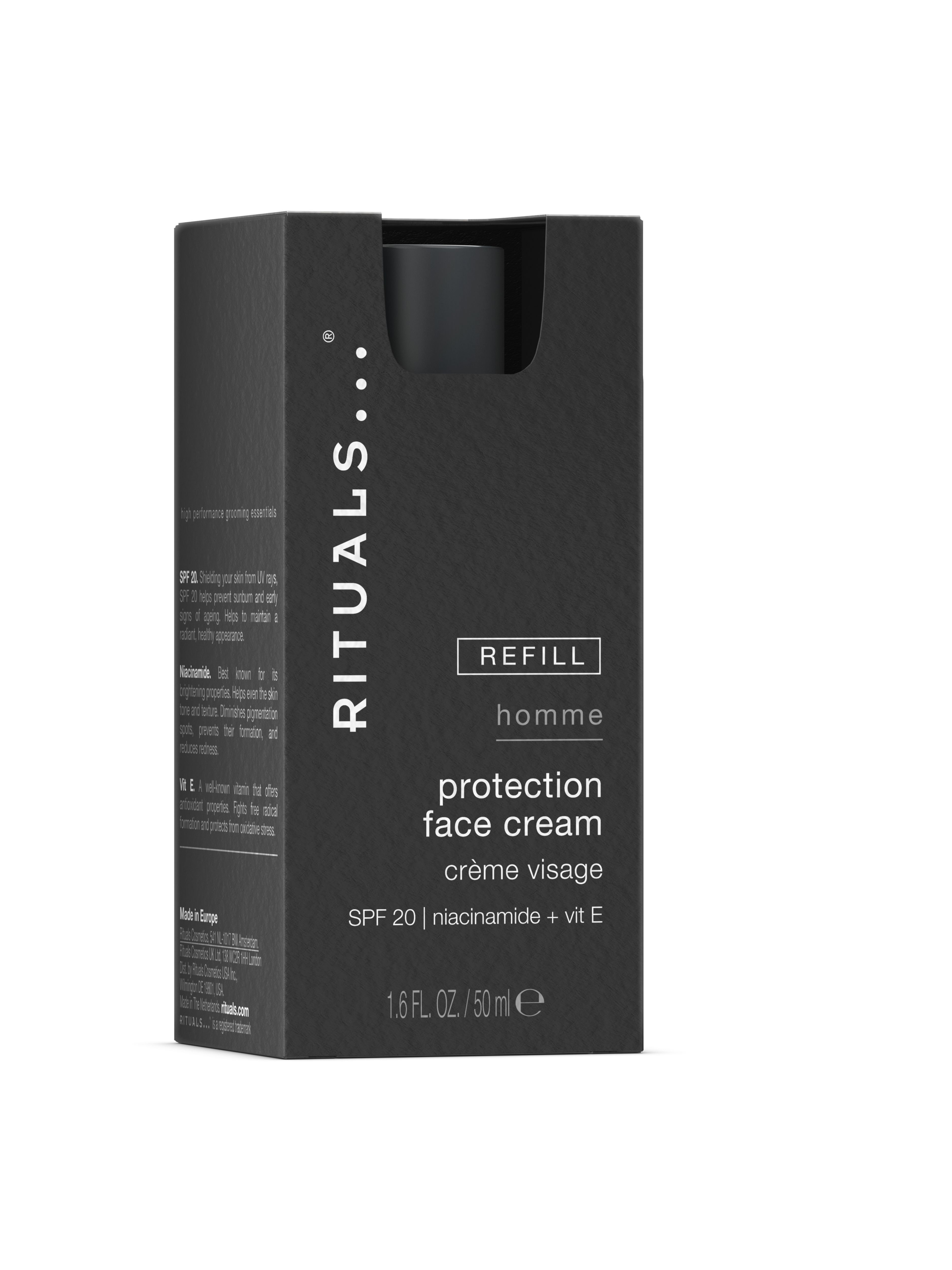 Homme Protection Face Cream SPF 20 Refill 50ml Product Pack