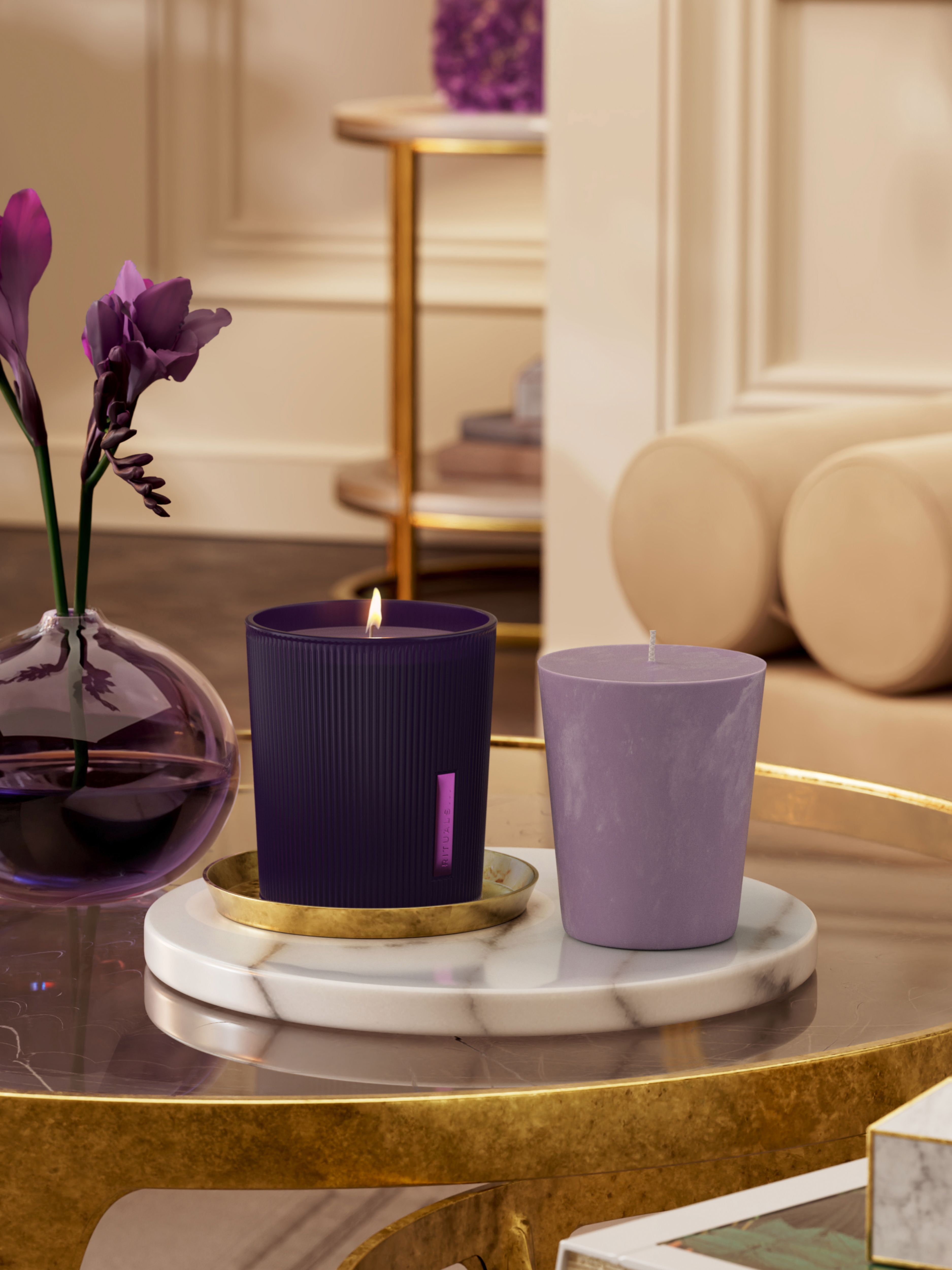 The Ritual of Yozakura Refill Scented Candle 290g Lifestyle with Product