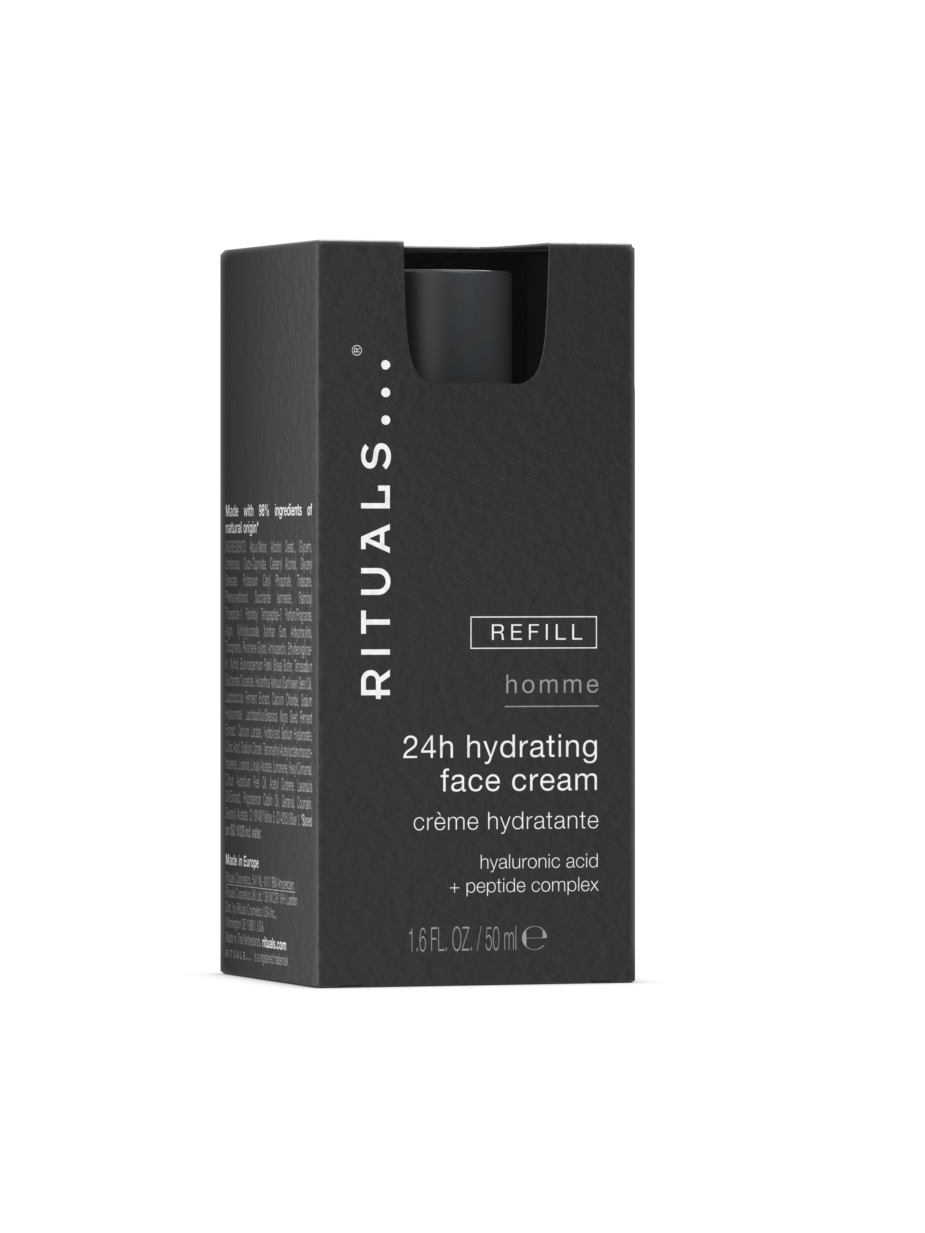 Homme 24h Hydrating Face Cream Refill Product Pack