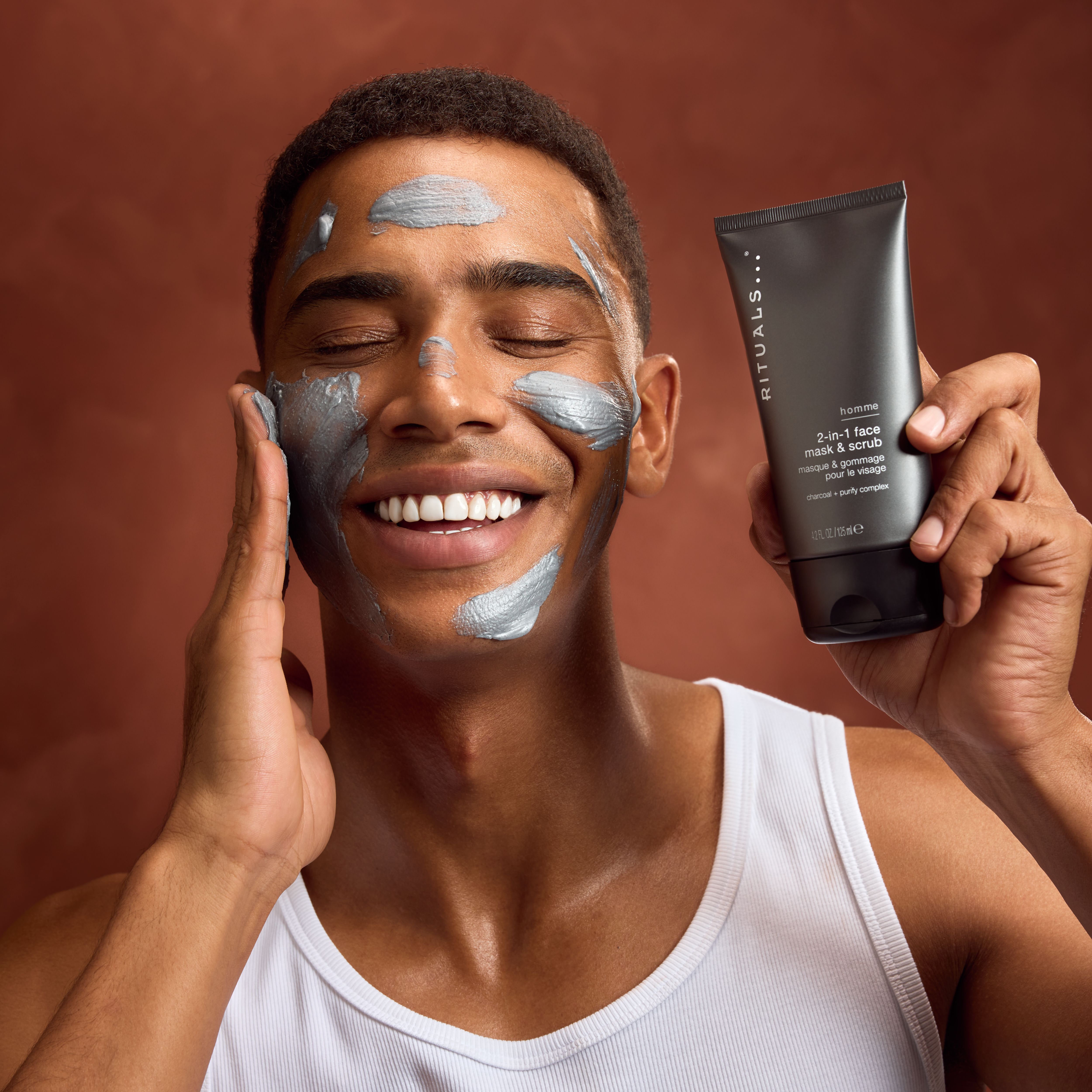 Homme 2-in-1 Charcoal Face Mask & Scrub 125ml
