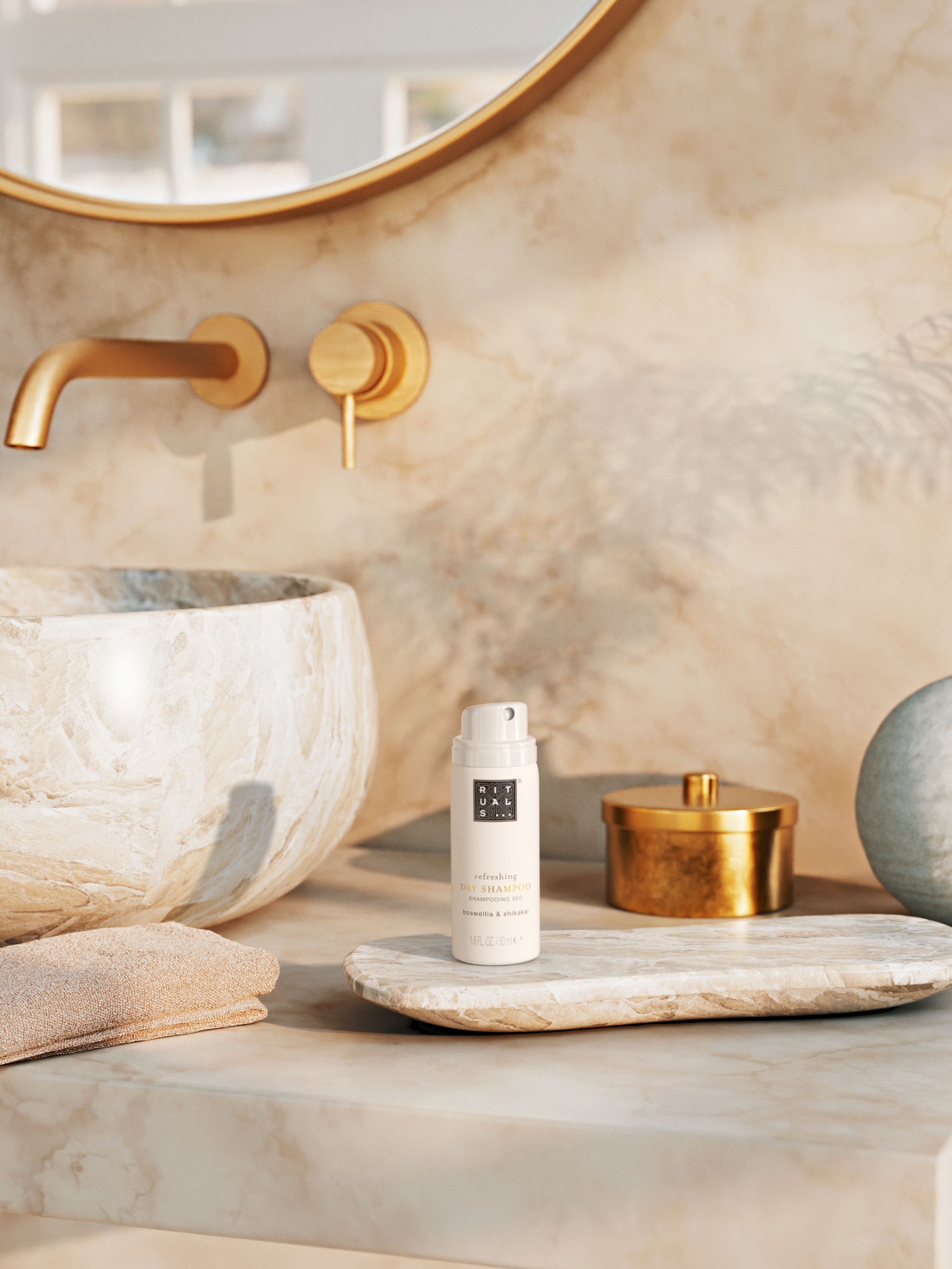 Elixir Collection Refreshing Dry Shampoo 50ml Lifestyle with Product