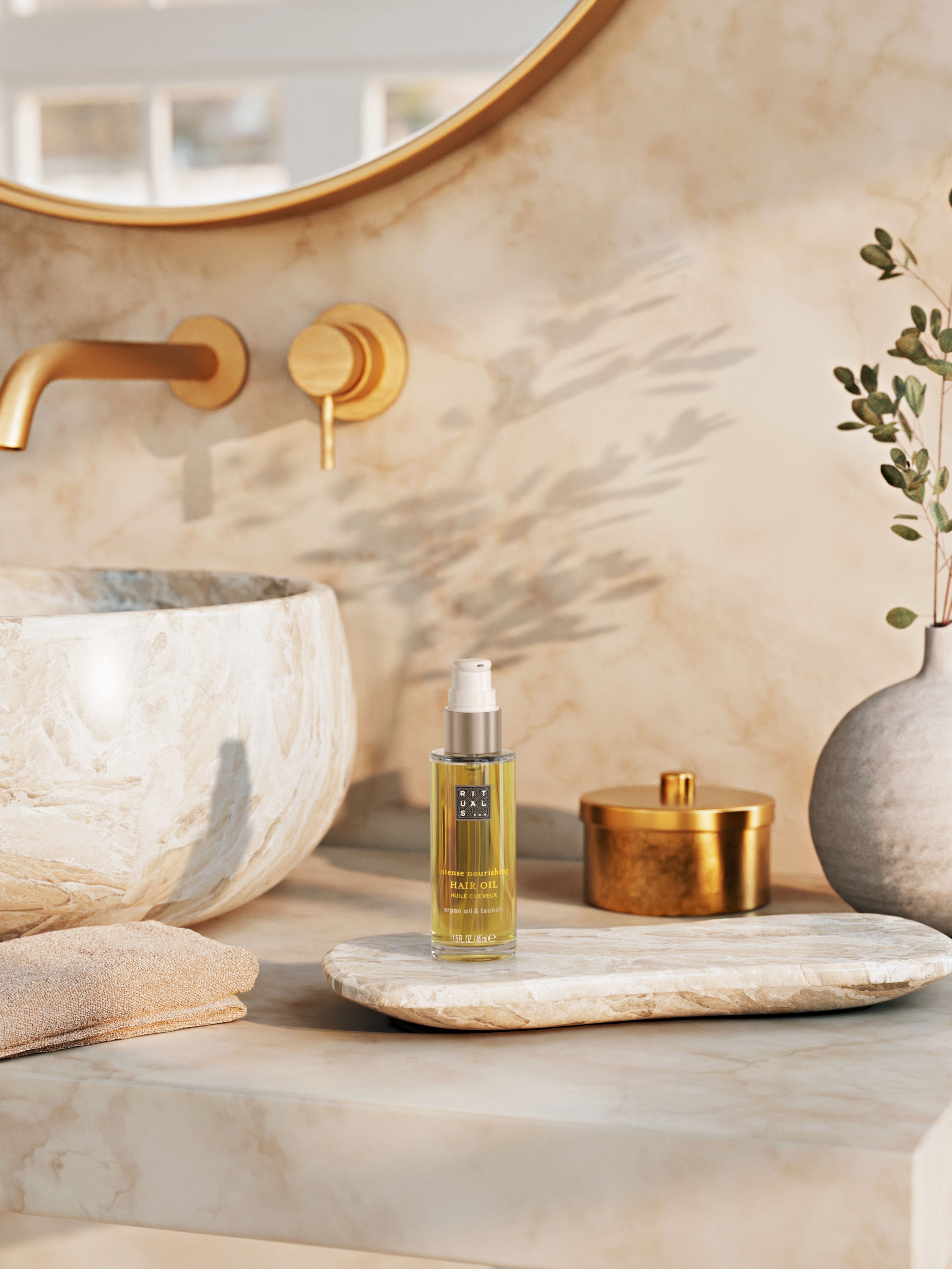 Elixir Collection Intense Hair Oil Lifestyle with Product