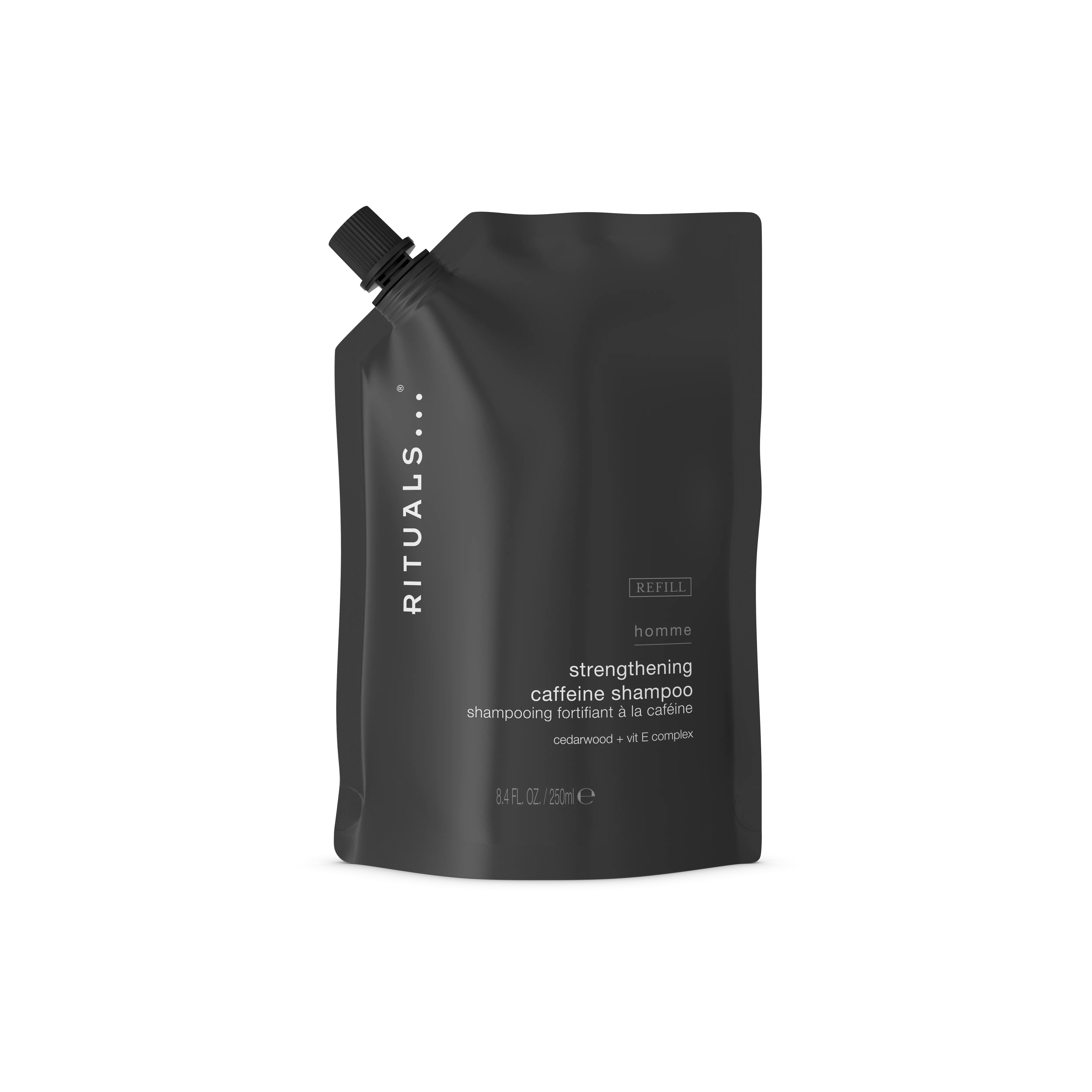 recarga de champô com cafeína, homme, Black, 250 ml, RITUALS