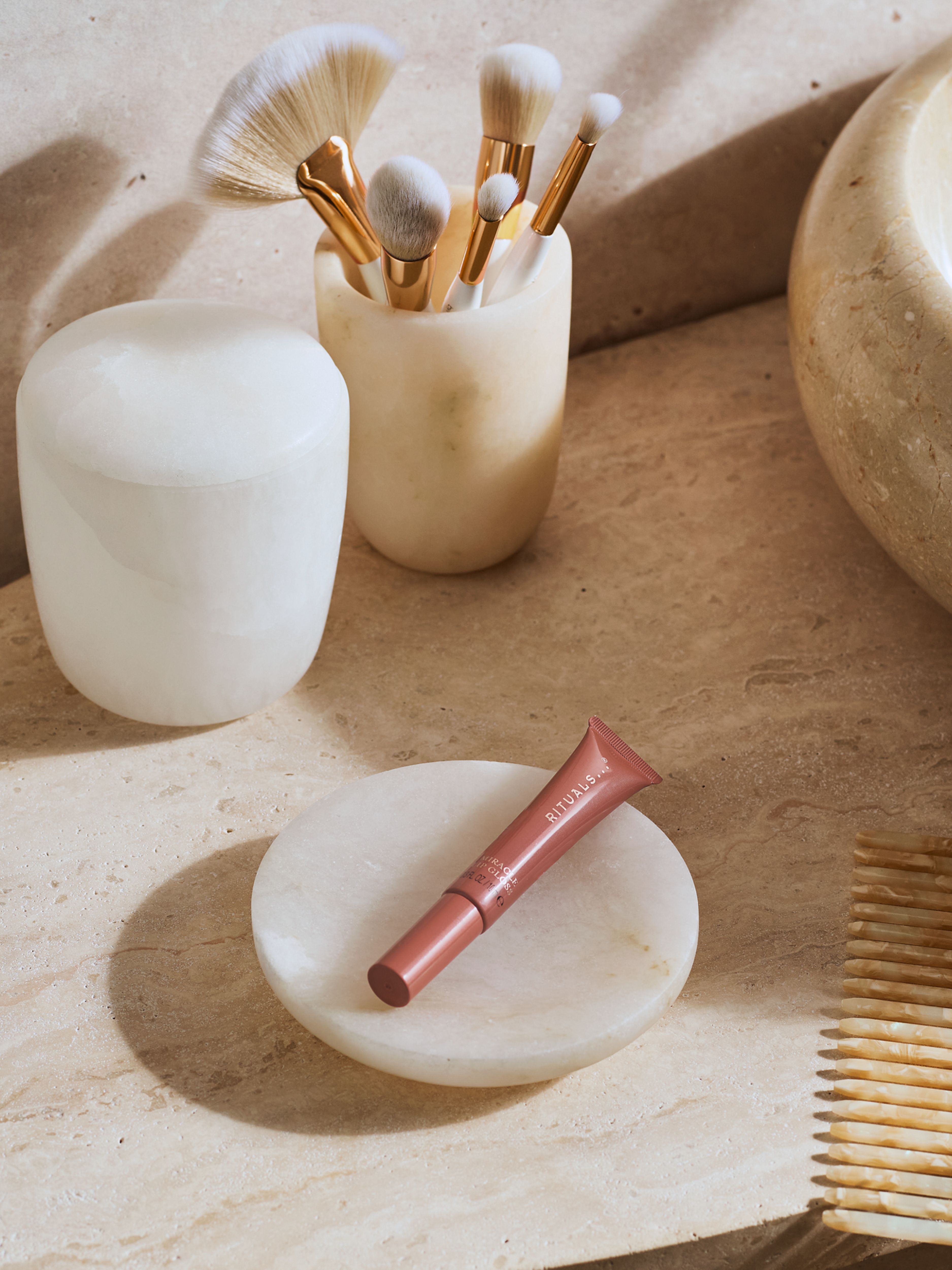 Miracle Lip Gloss - Vintage Rose Lifestyle with Product