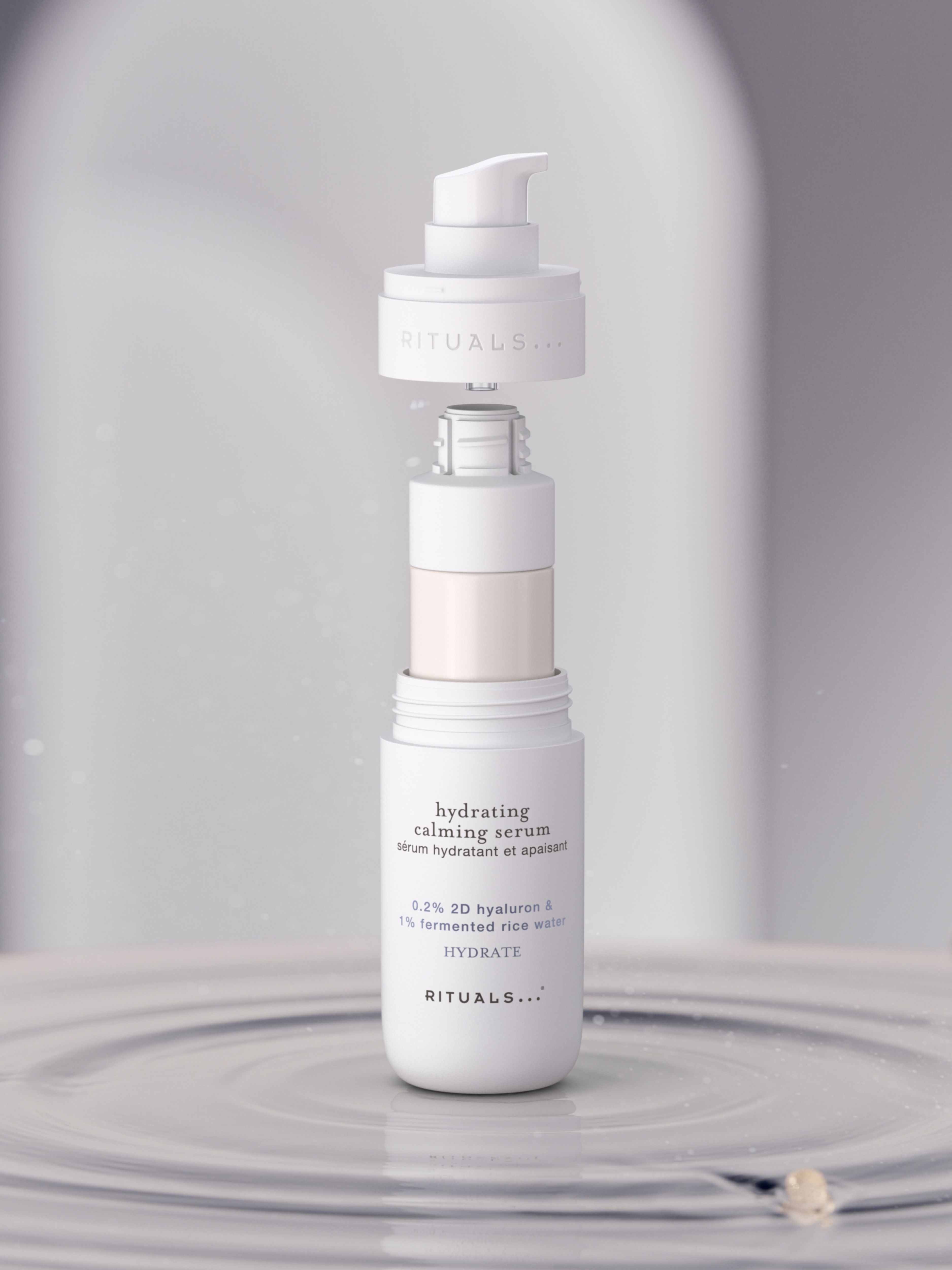 Hydrating Calming Serum Refill Lifestyle with Product