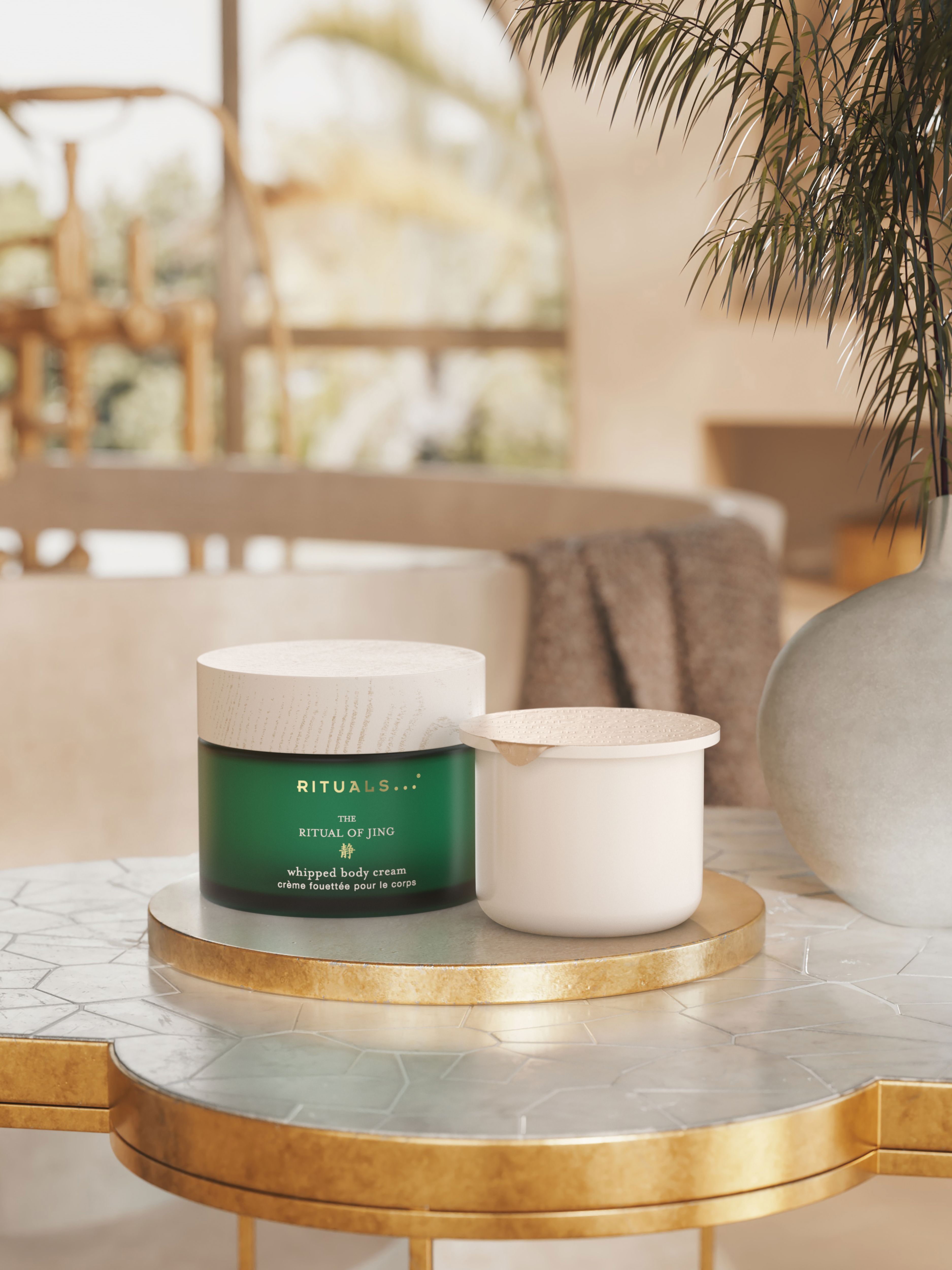 Jing Body Cream + Refill Pack 2025 Lifestyle with Open Pack