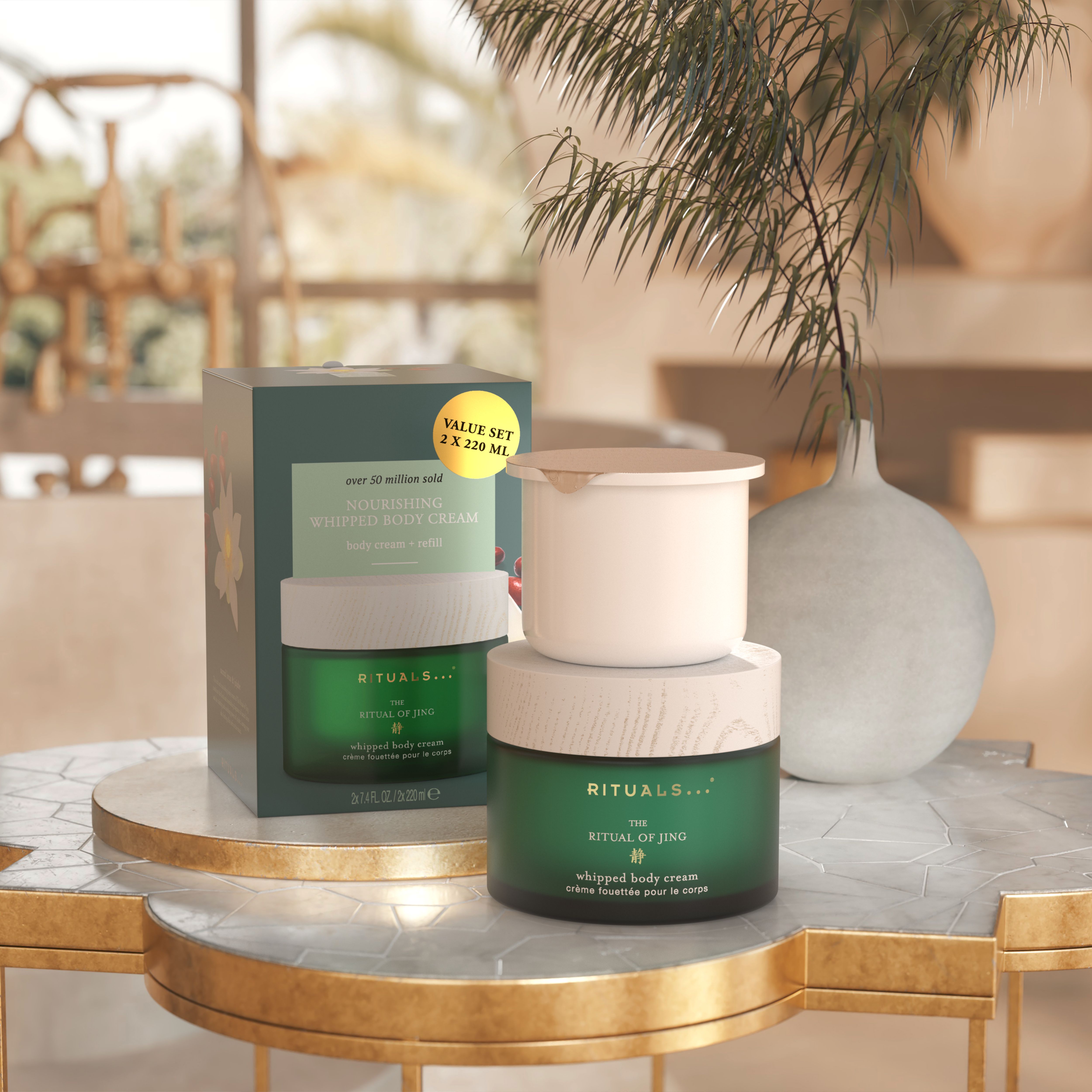 Jing Body Cream + Refill Pack 2025 Lifestyle with Closed Pack