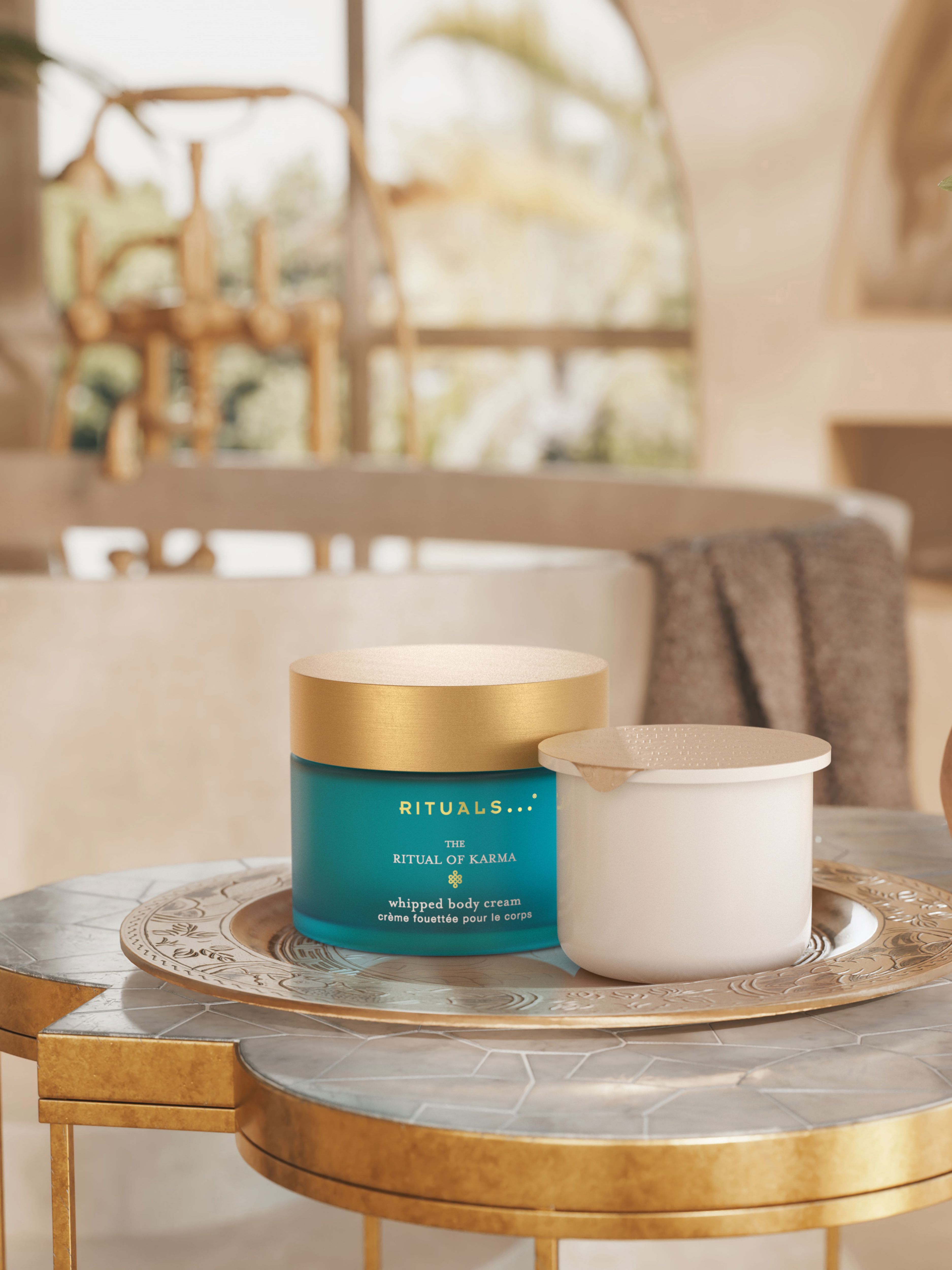 Karma Body Cream + Refill Pack 2025 Lifestyle with Open Pack