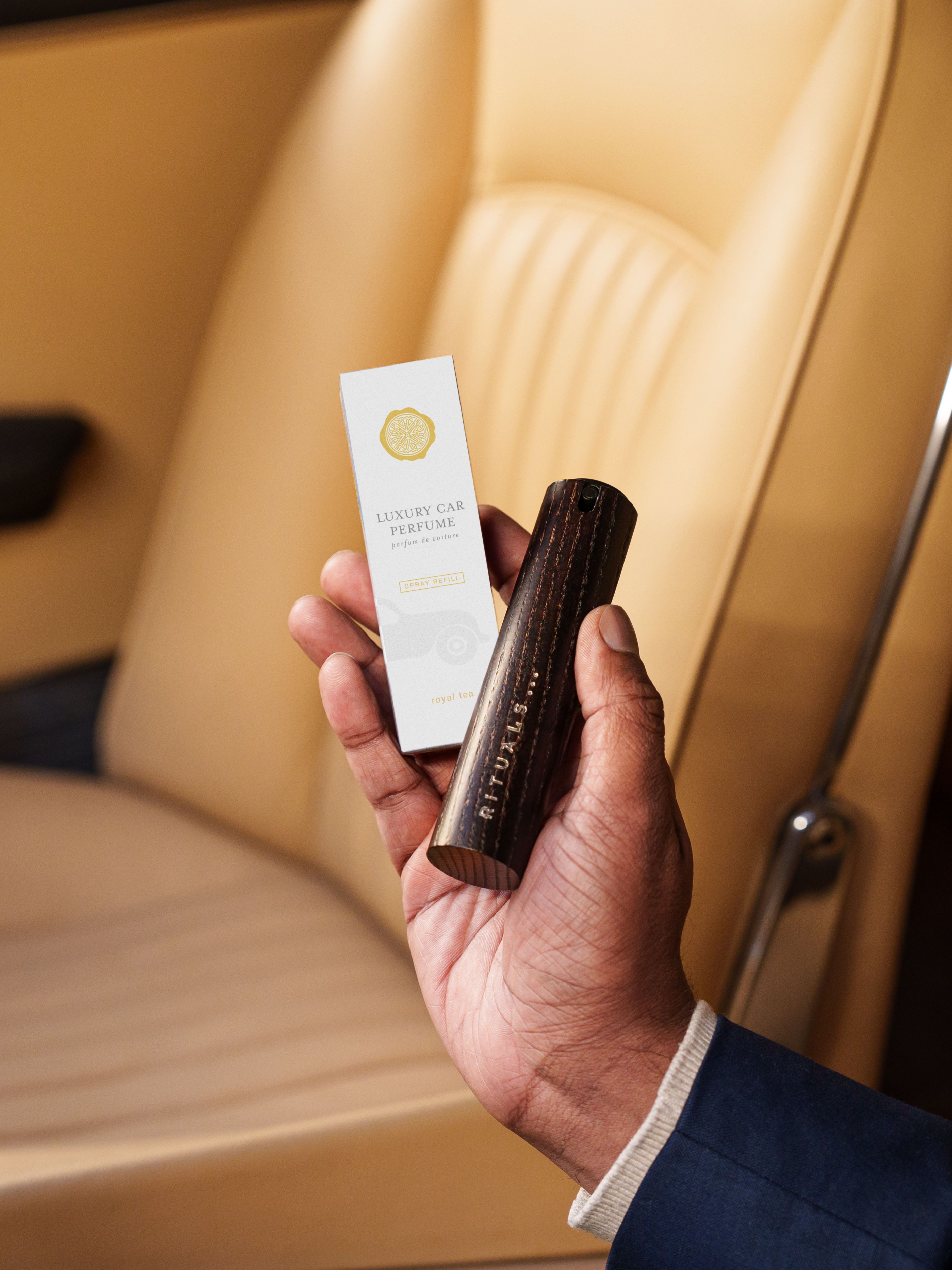 Royal Tea Car Perfume Lifestyle with Product