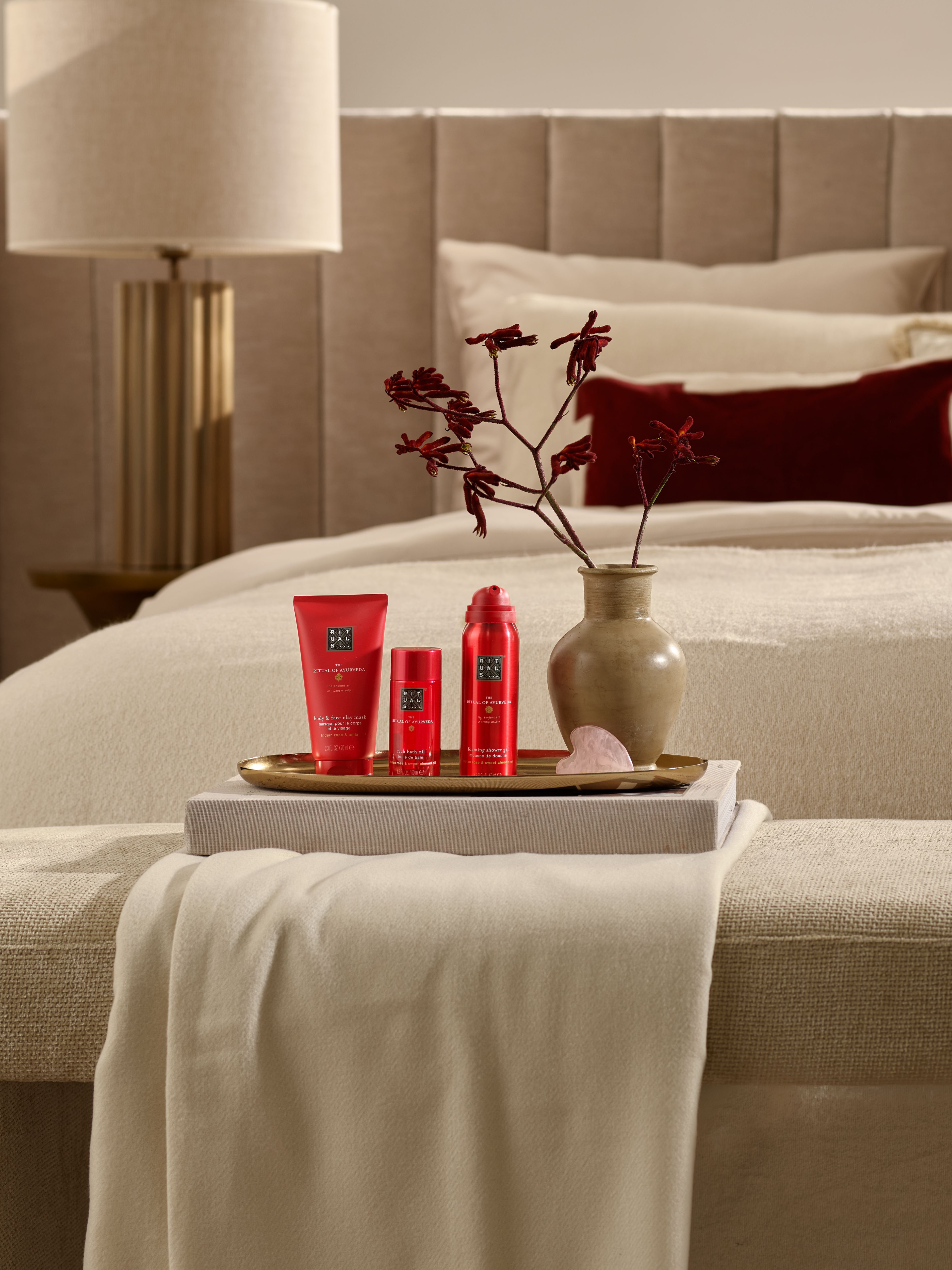 The Ritual of Ayurveda Wellbeing Gift Set Lifestyle with Product