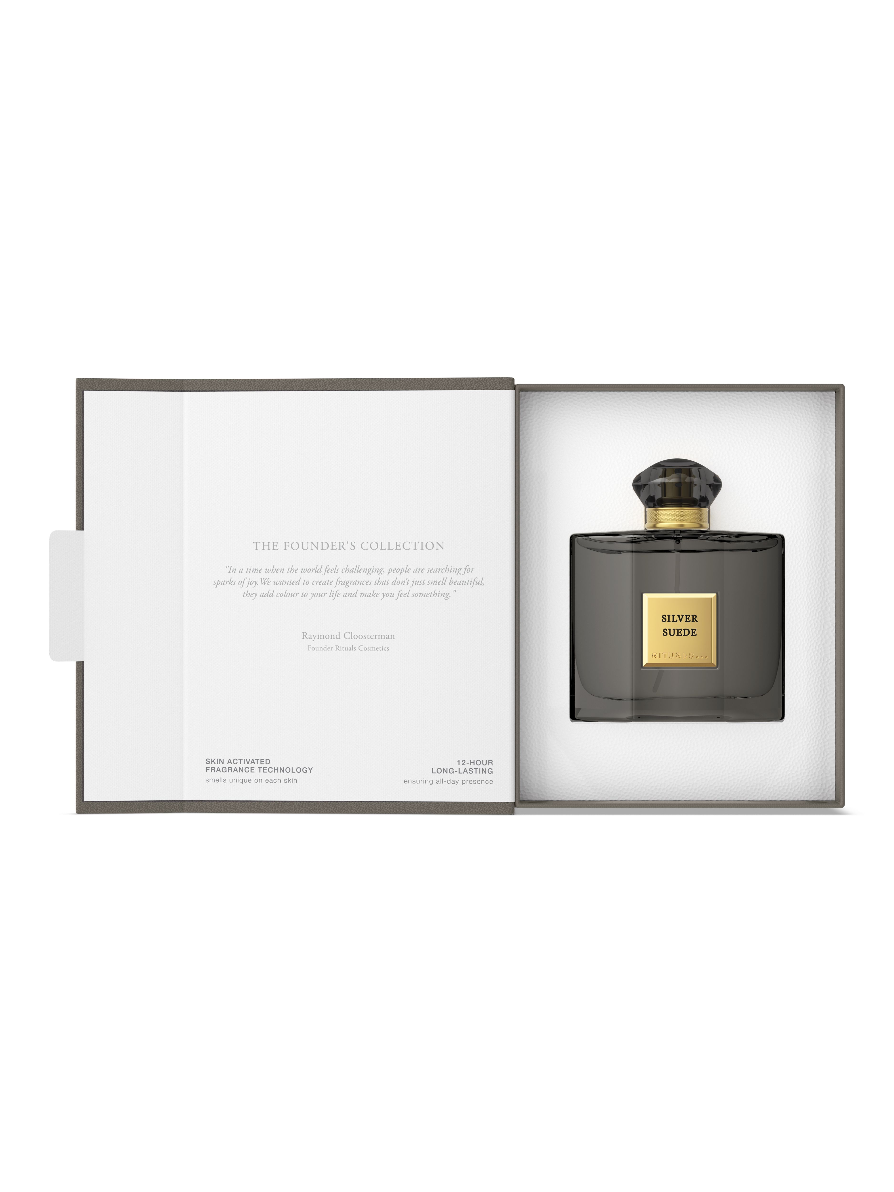 Silver Suede 50ml Product with Open Pack
