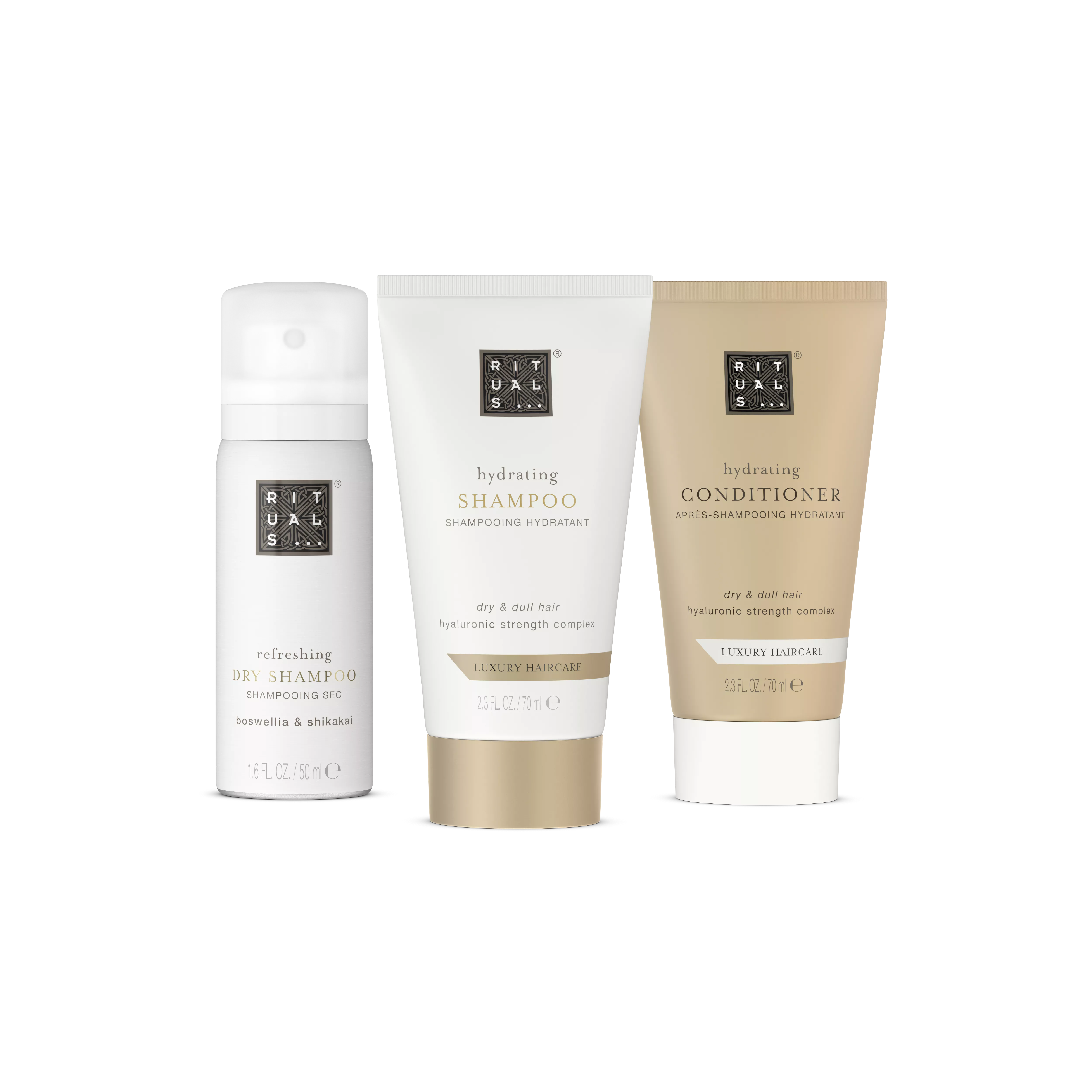 šampon 70 ml, balzam 70 ml, suhi šampon 50 ml, haircarecollection, White, RITUALS