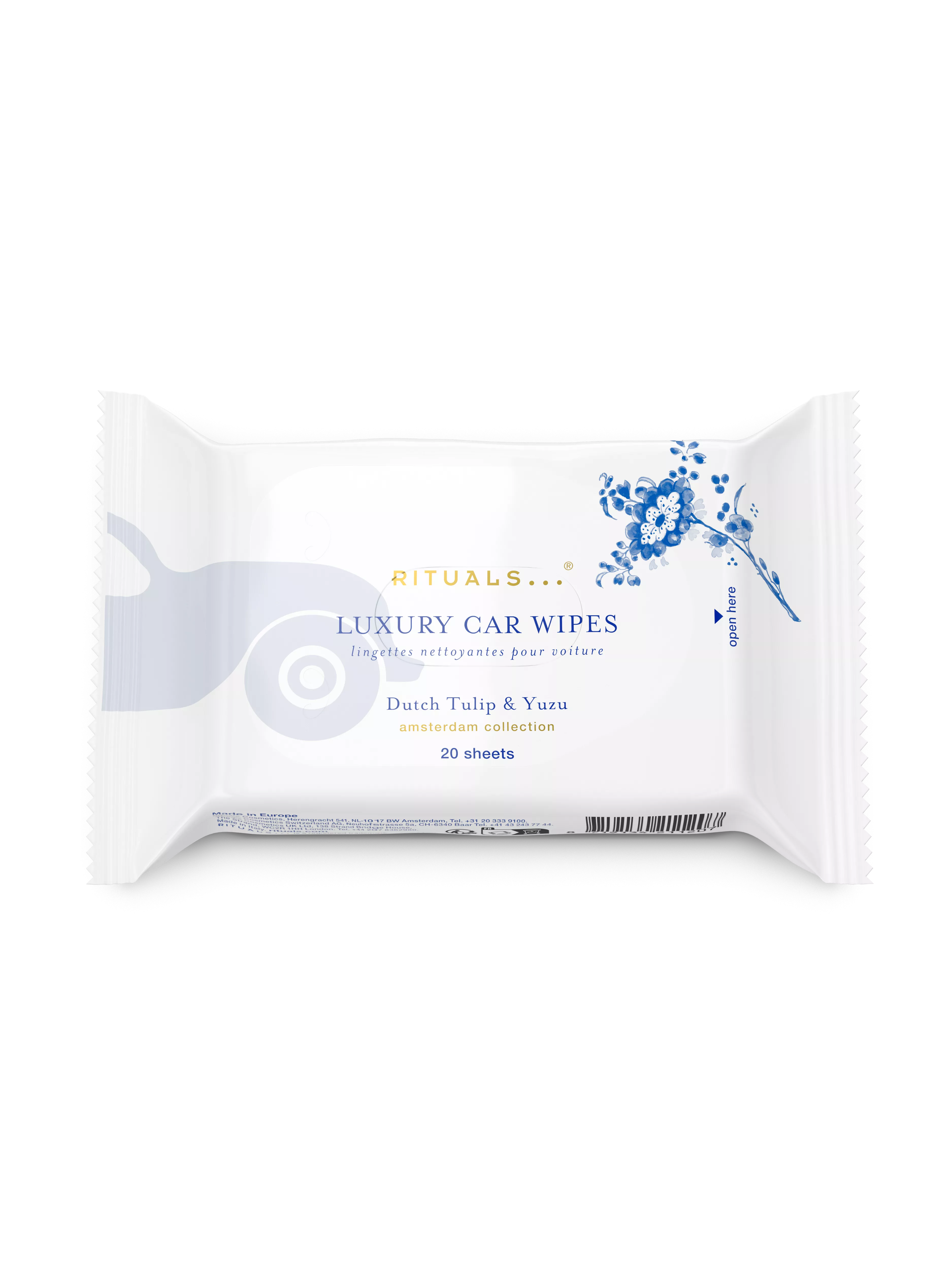 car interior cleaning wipes, amsterdamcollection, White, 20 x 1 gr, RITUALS