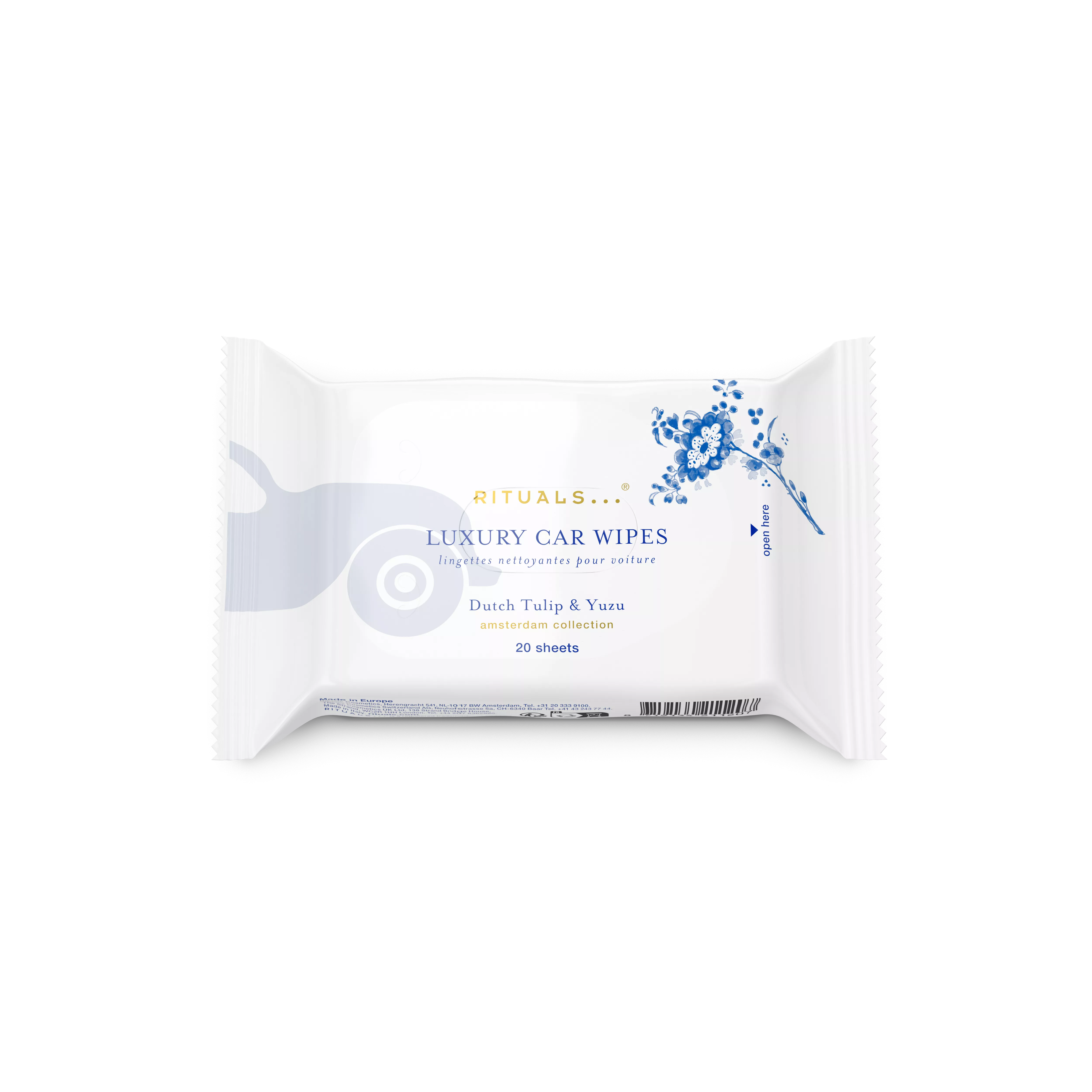 car interior cleaning wipes, amsterdamcollection, White, 20 x 1 gr, RITUALS
