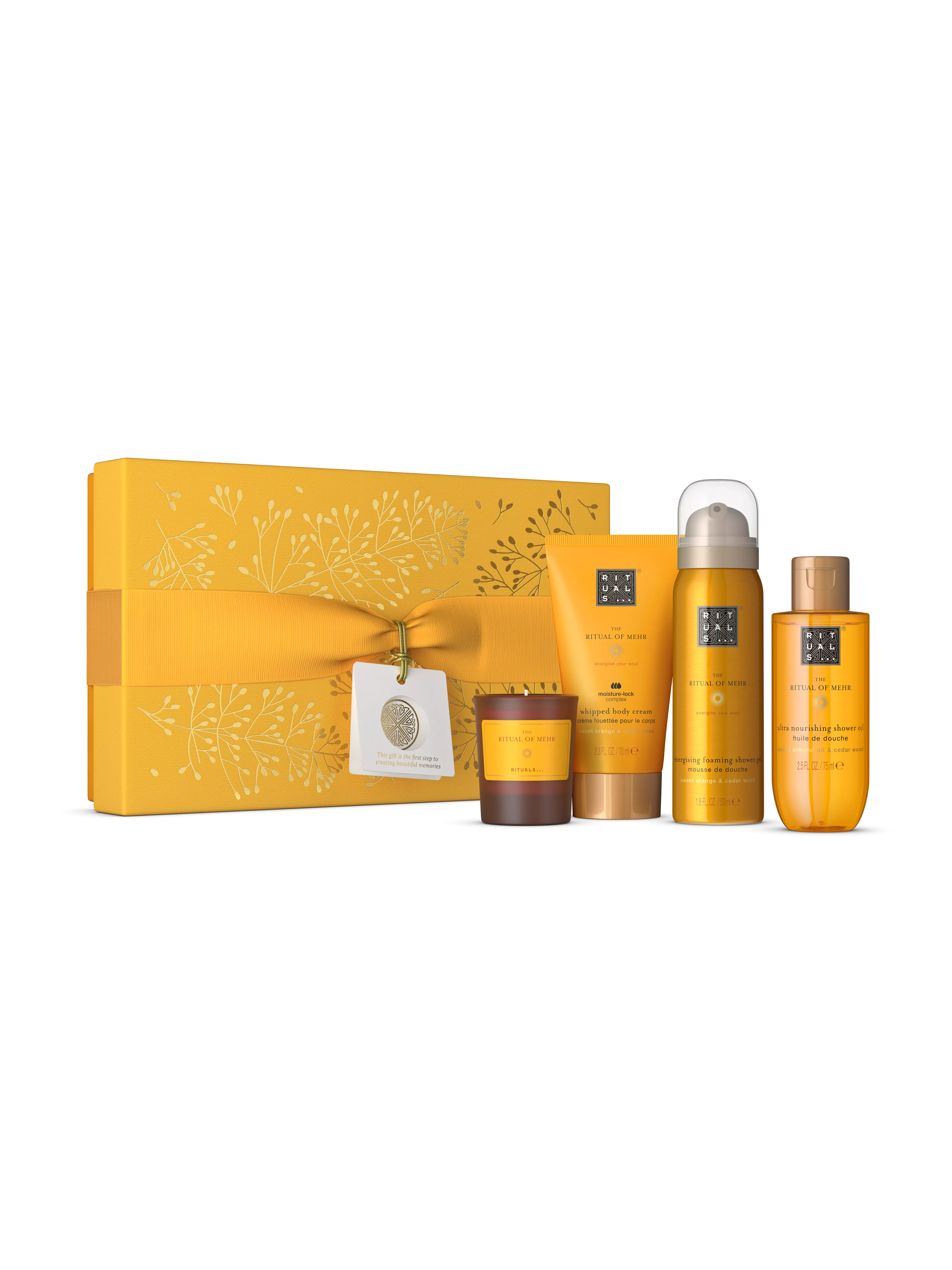 Duschschaum 50 ml, Duschöl 75 ml, Körpercreme 70 ml, Duftkerze 25 g, mehr, Orange, RITUALS