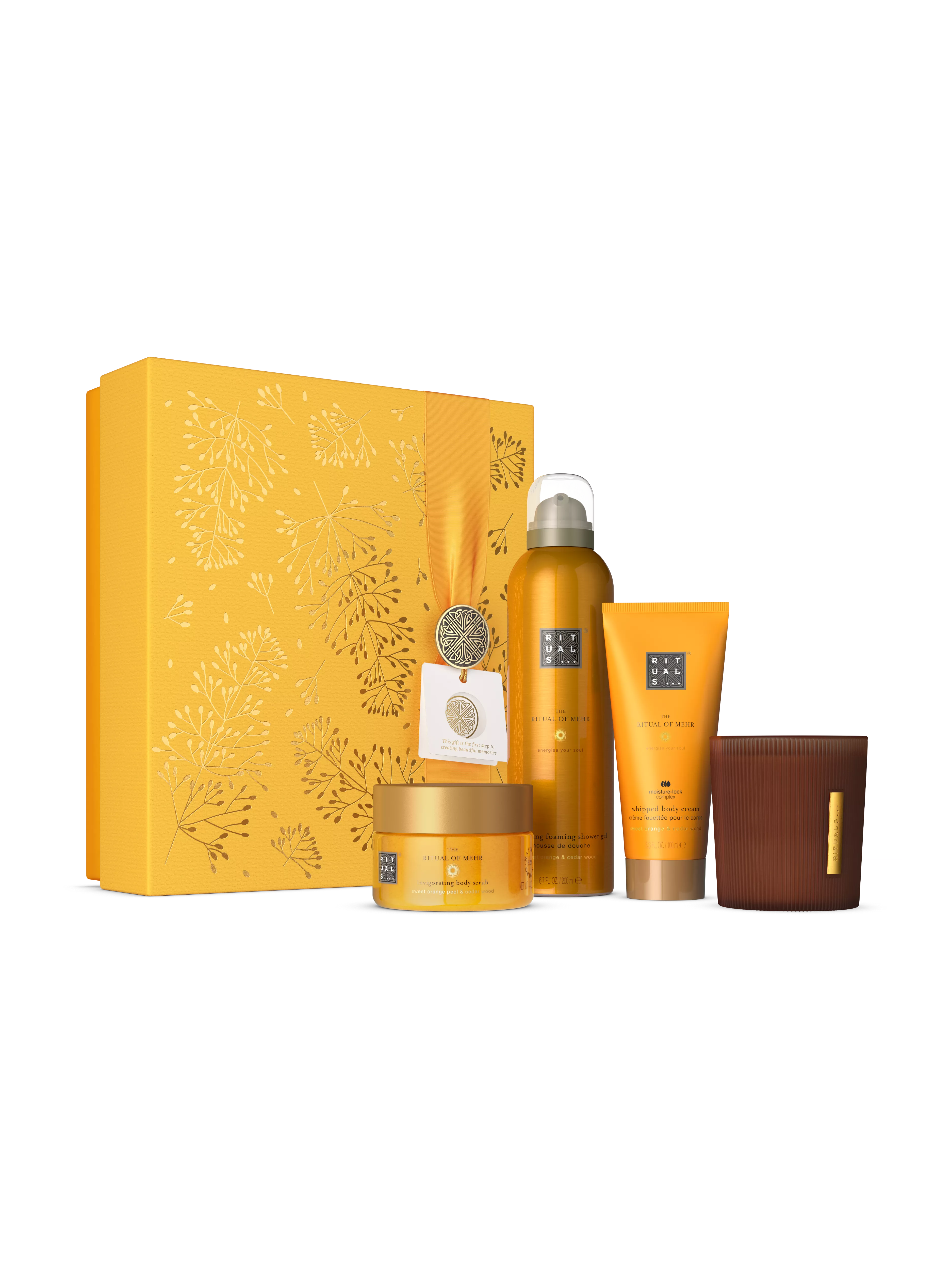 Duschschaum 200 ml, Körpercreme 100 ml, Körperpeeling 125 g, Kerze 140 g, mehr, Orange, RITUALS